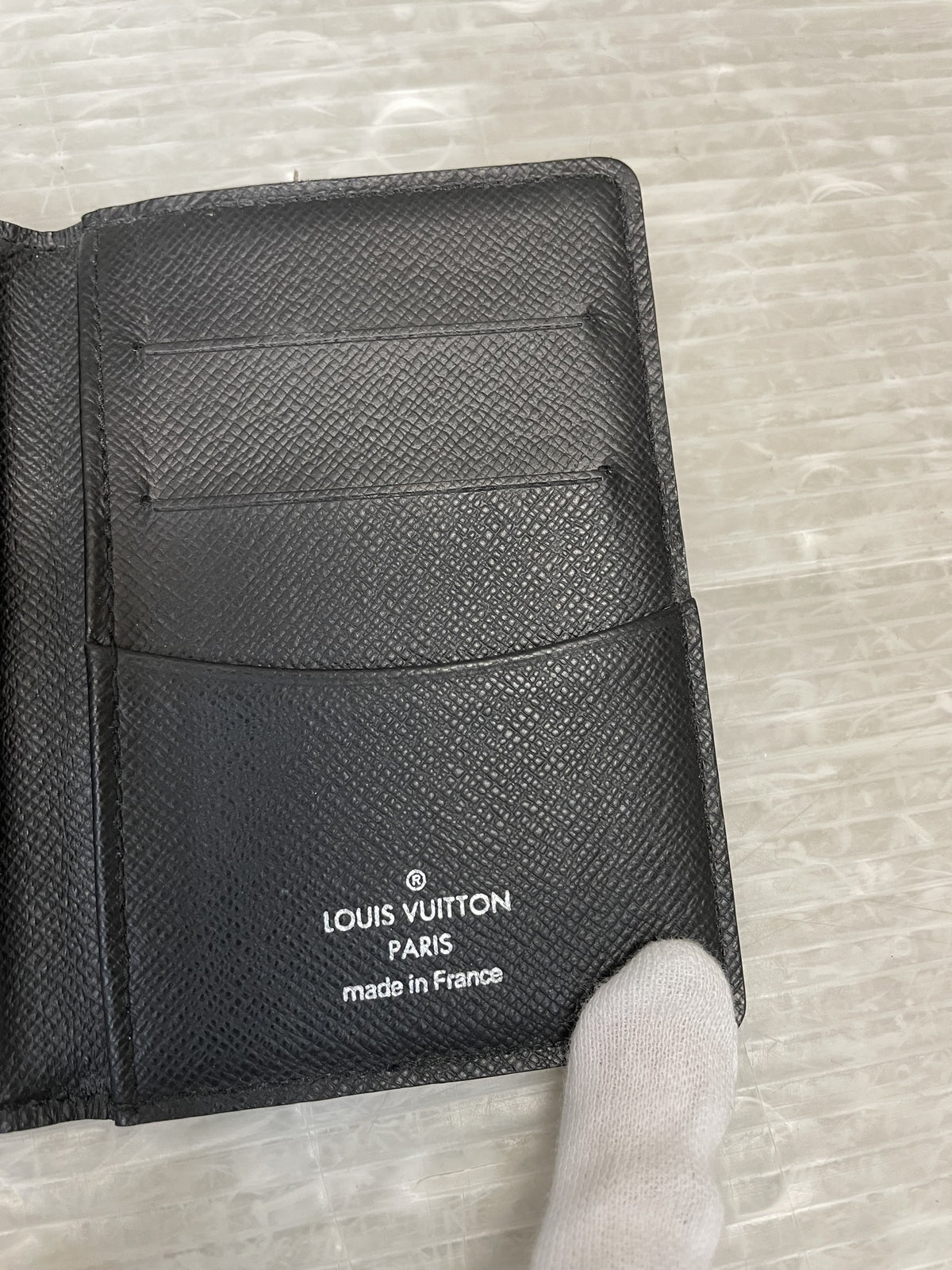 LOUIS VUITTON ダミエ ネームケース 黒 M63143