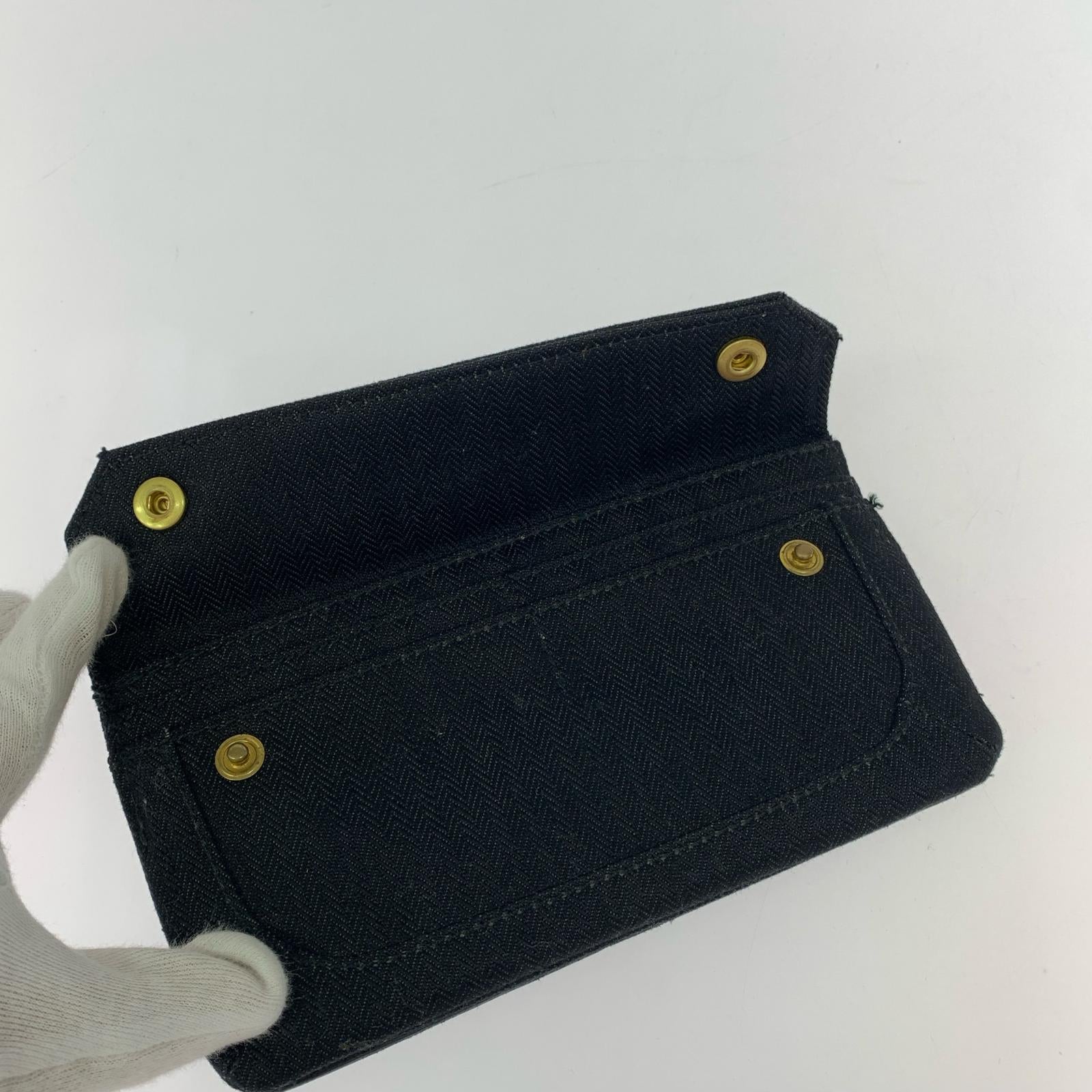 長財布 PORTER ヘリンボーン×レザー ロングウォレット ブラック