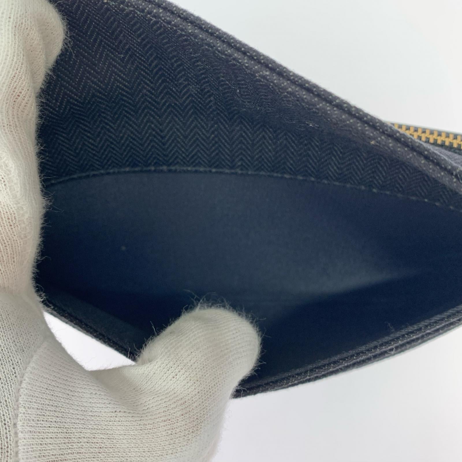 長財布 PORTER ヘリンボーン×レザー ロングウォレット ブラック