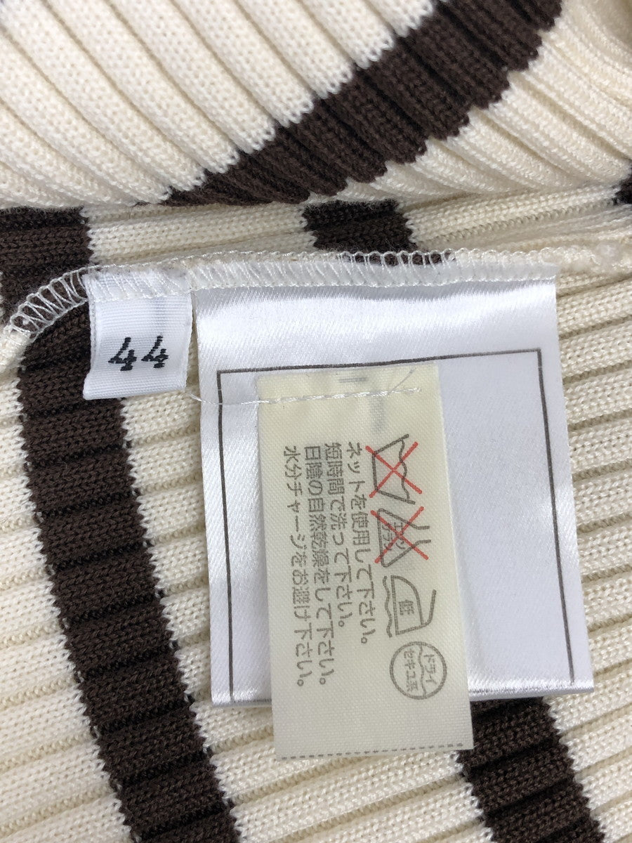 CHANEL ボーダーリブニット