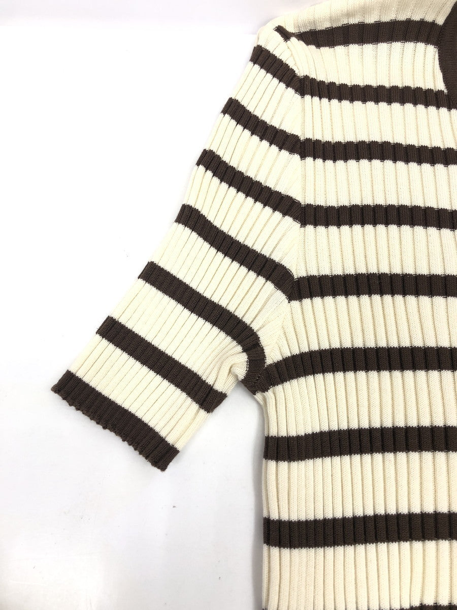 CHANEL ボーダーリブニット