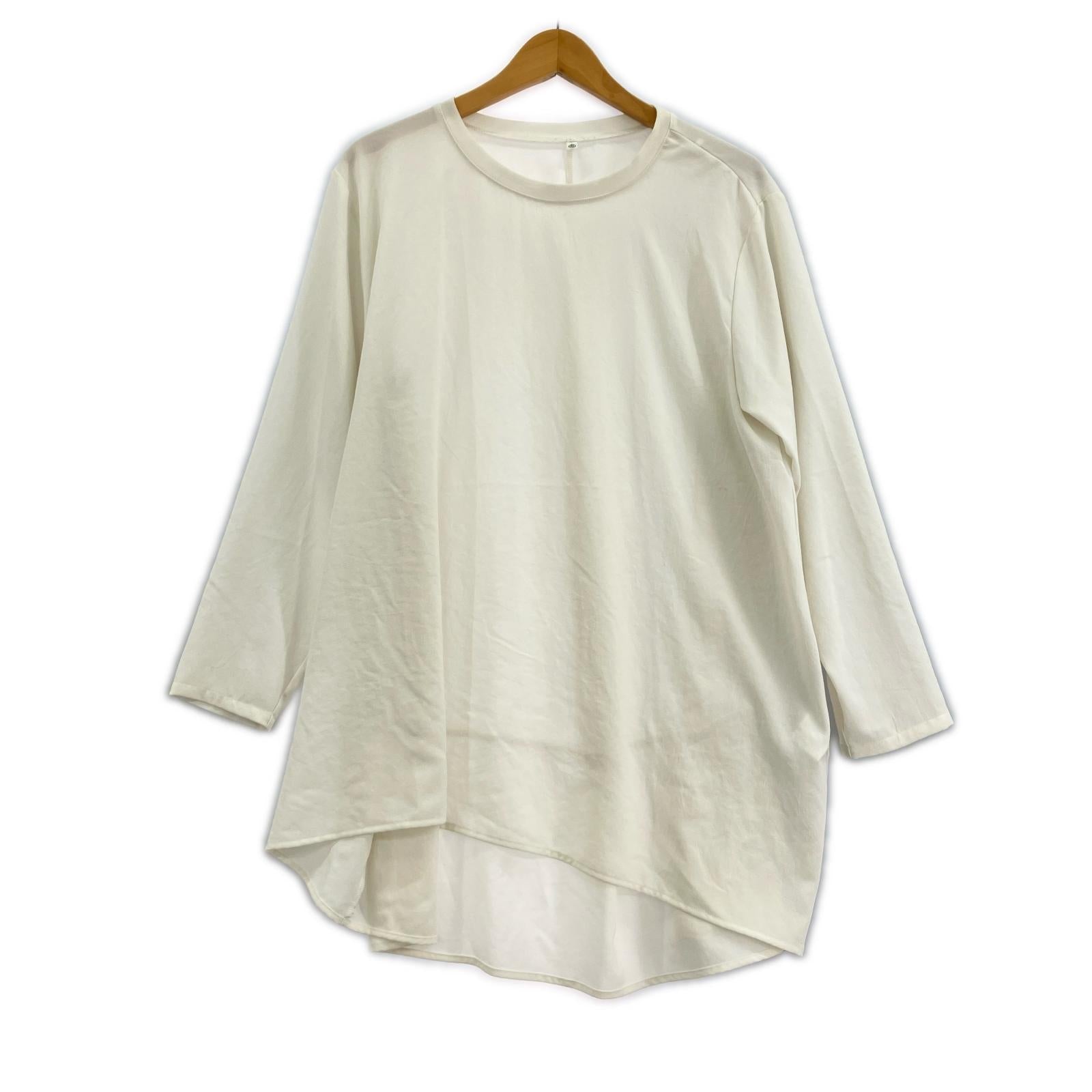 長袖Tシャツ 白 ホワイト