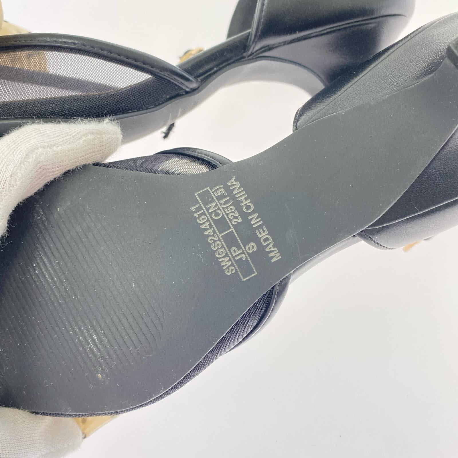 パンプス セパレートリボンパンプス S S ブラック