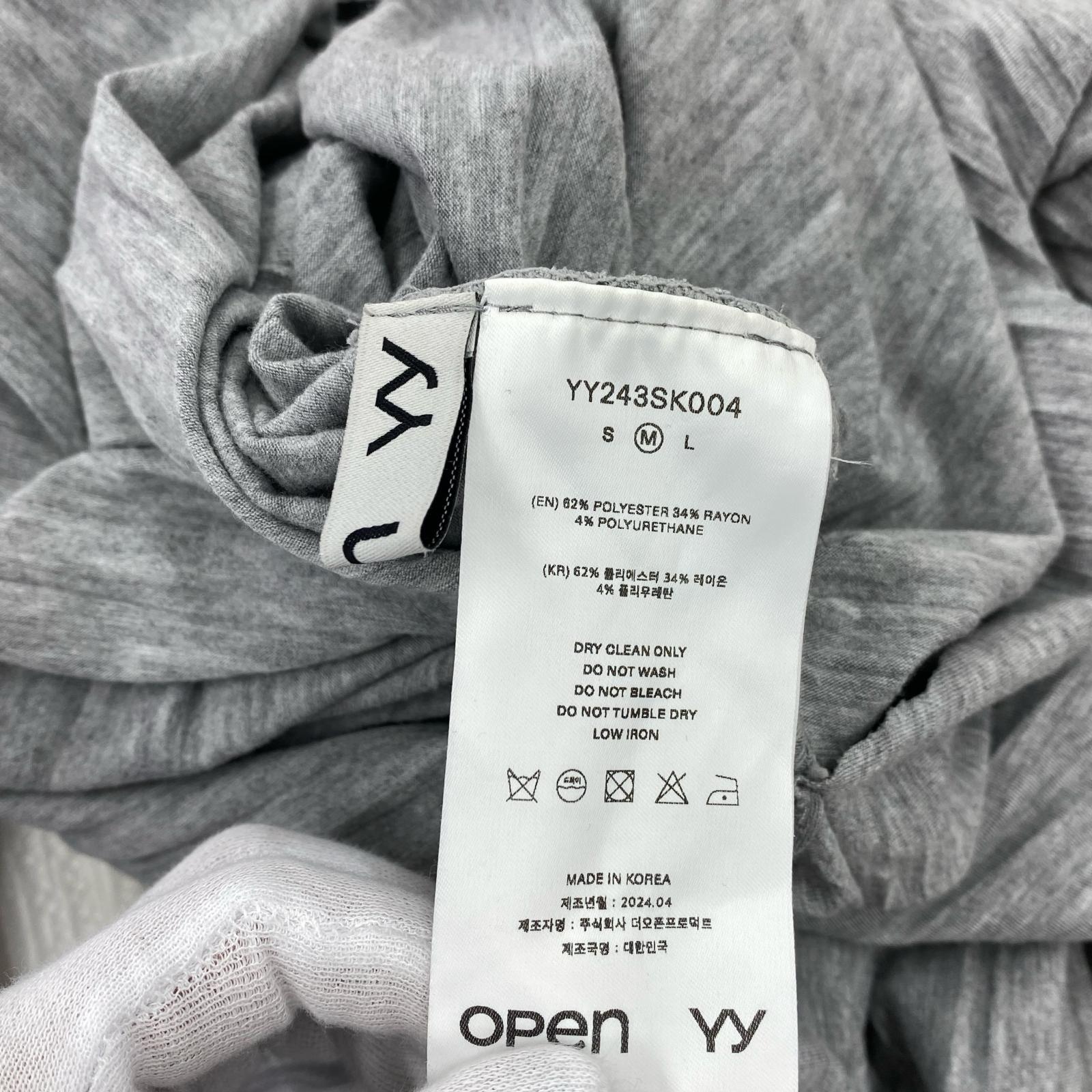 長袖Tシャツ OPEN YY トップス (M) 灰 M グレー