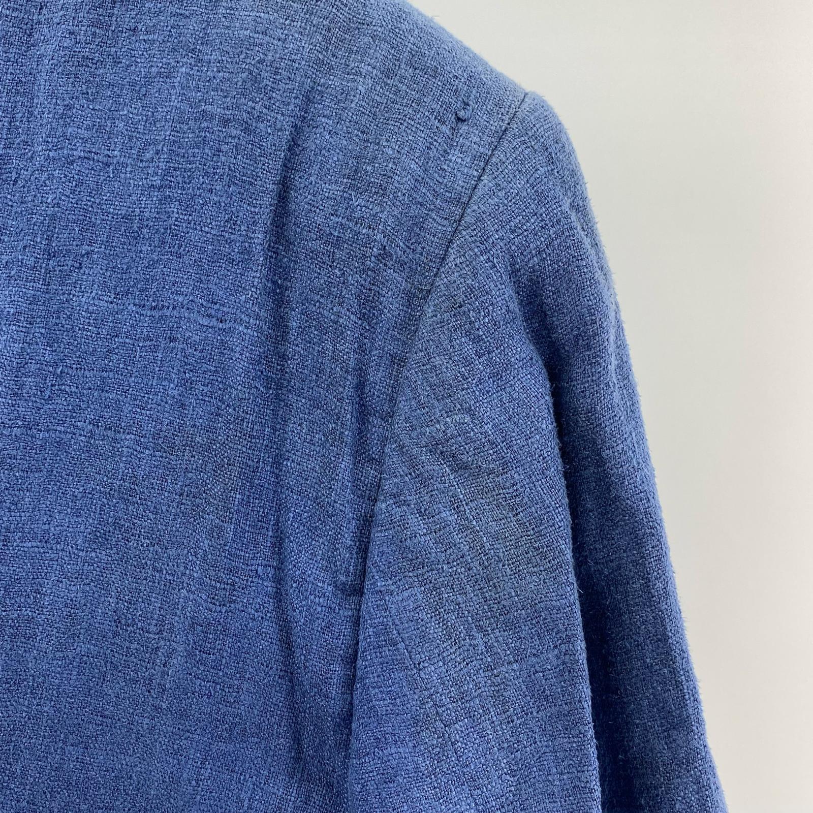 ジャケット ISSEY MIYAKE インディゴリネンマオカラージャケット XL インディゴ