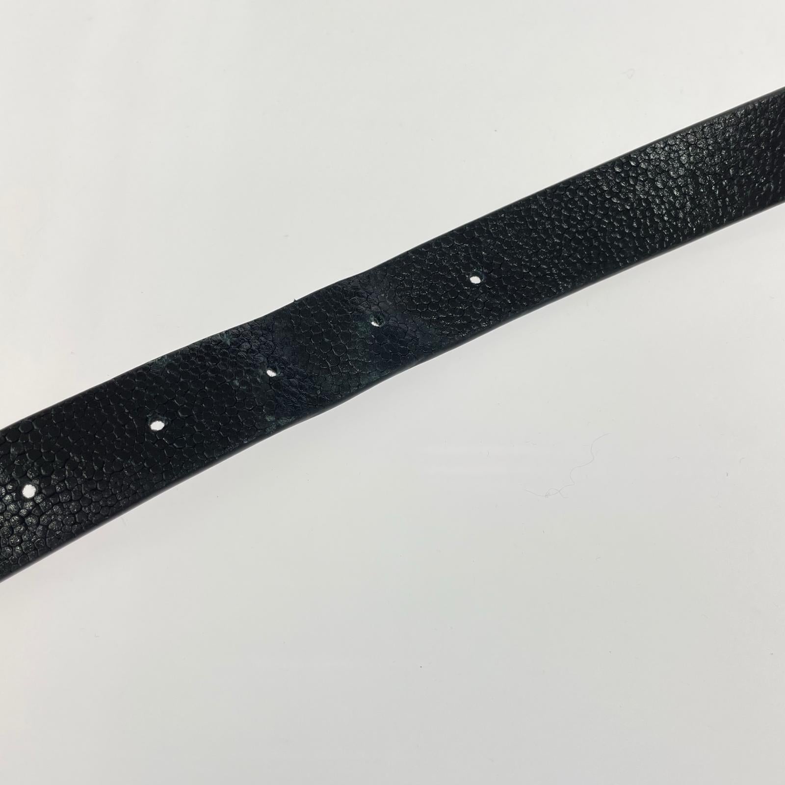 その他アクセサリー LEATHER MEDIUM BUCKLE BELT ブラック