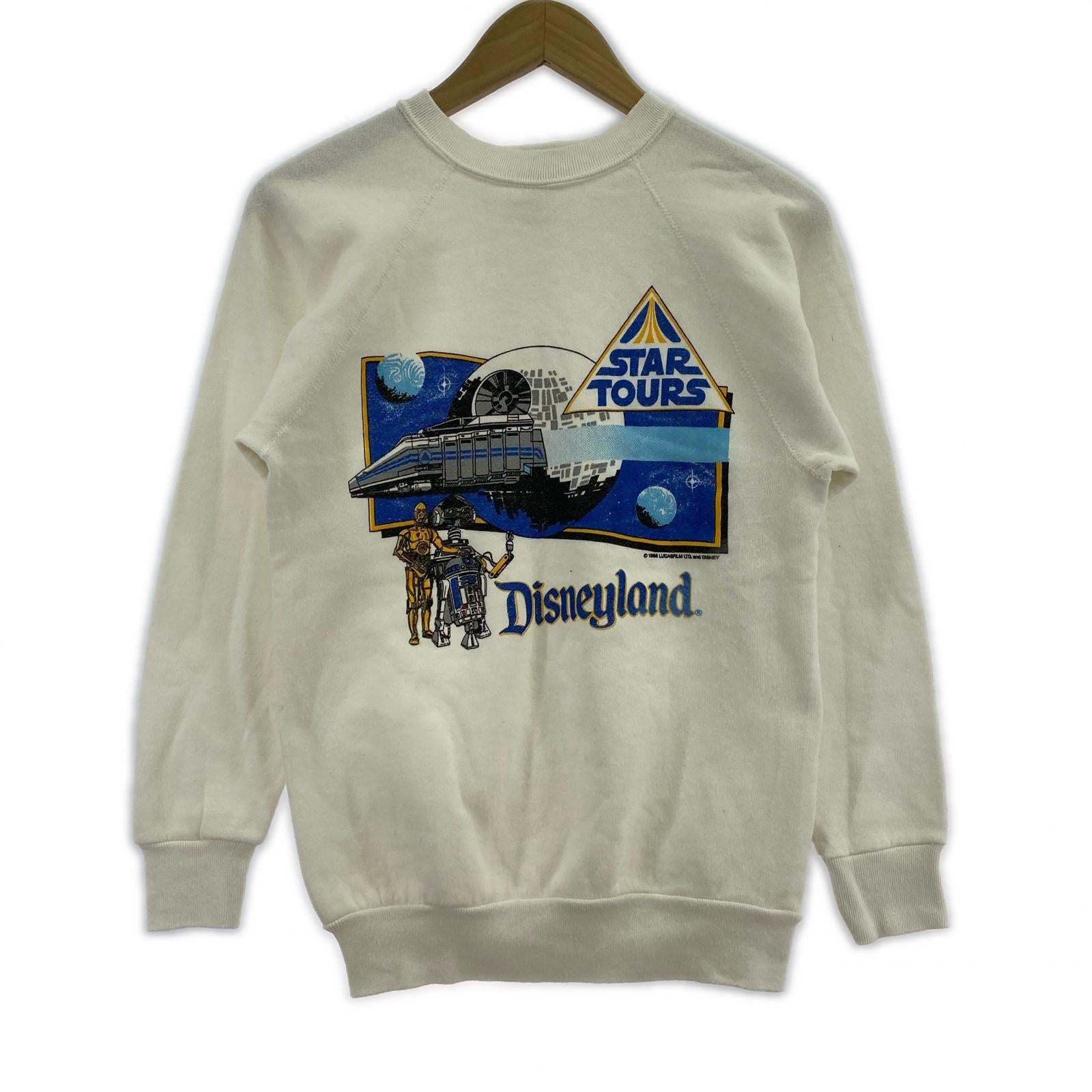 スウェット 80's USA製 STAR TOURS (S) S ホワイト