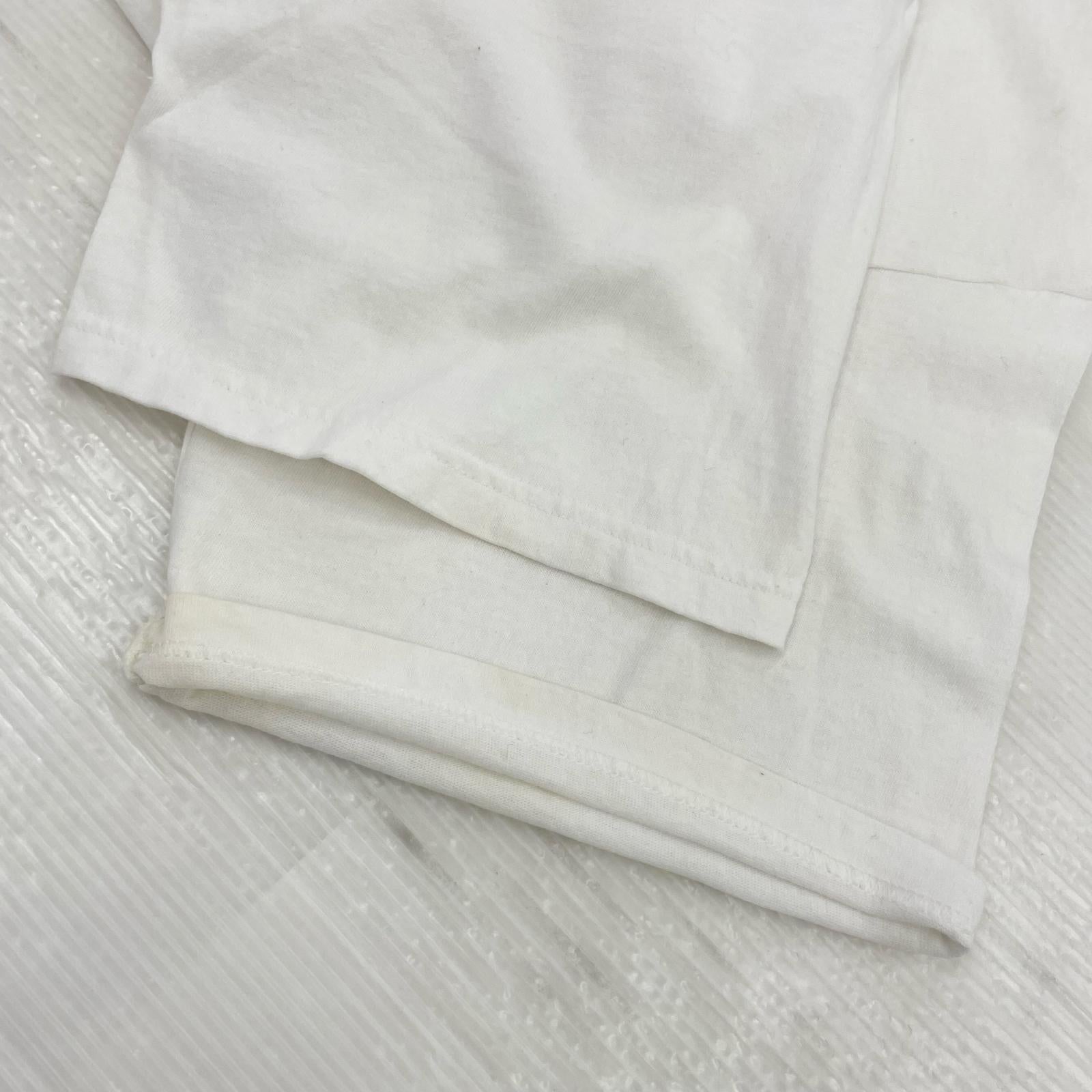 半袖Tシャツ トレフォイルロゴ 白 USA製 (L) L ホワイト