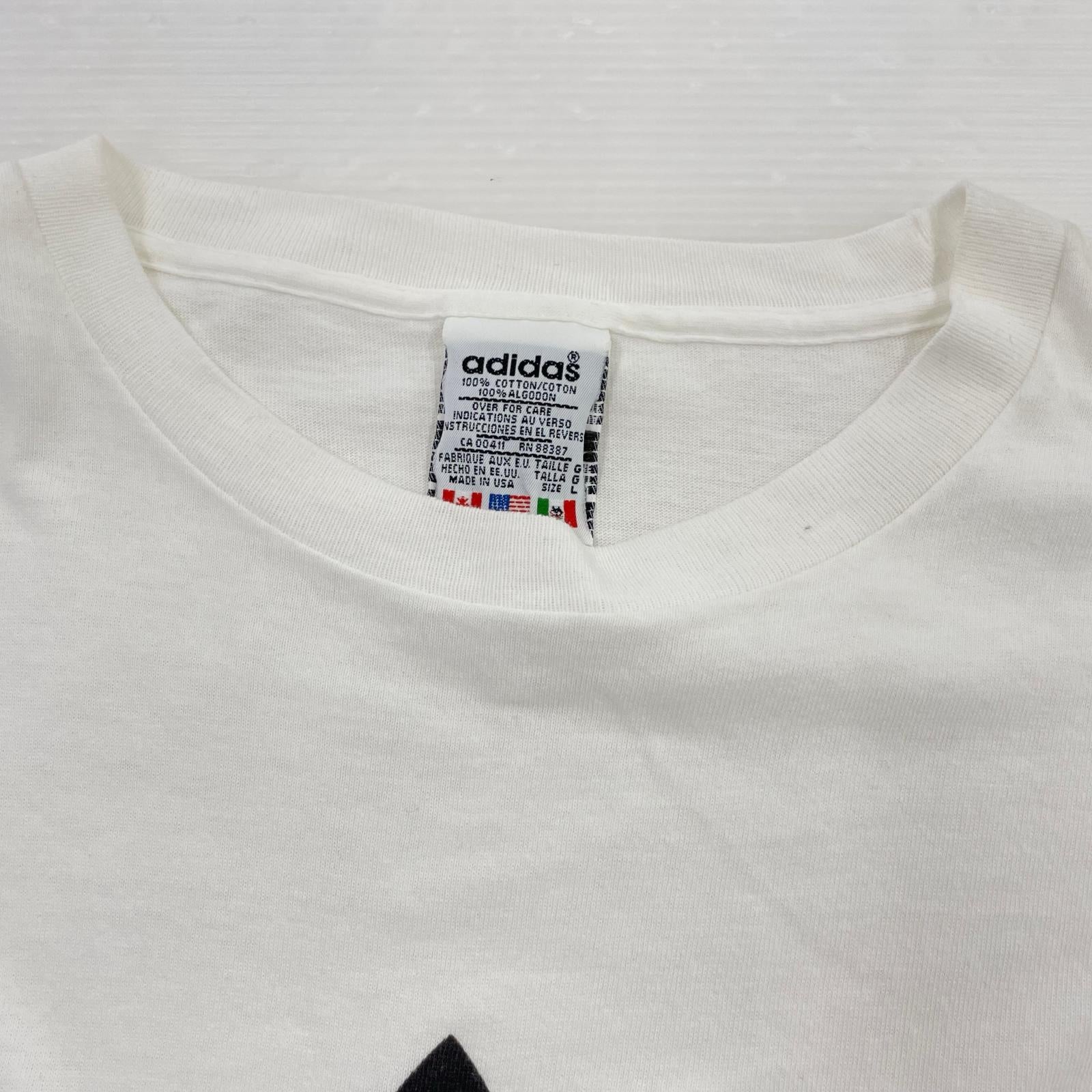 半袖Tシャツ トレフォイルロゴ 白 USA製 (L) L ホワイト