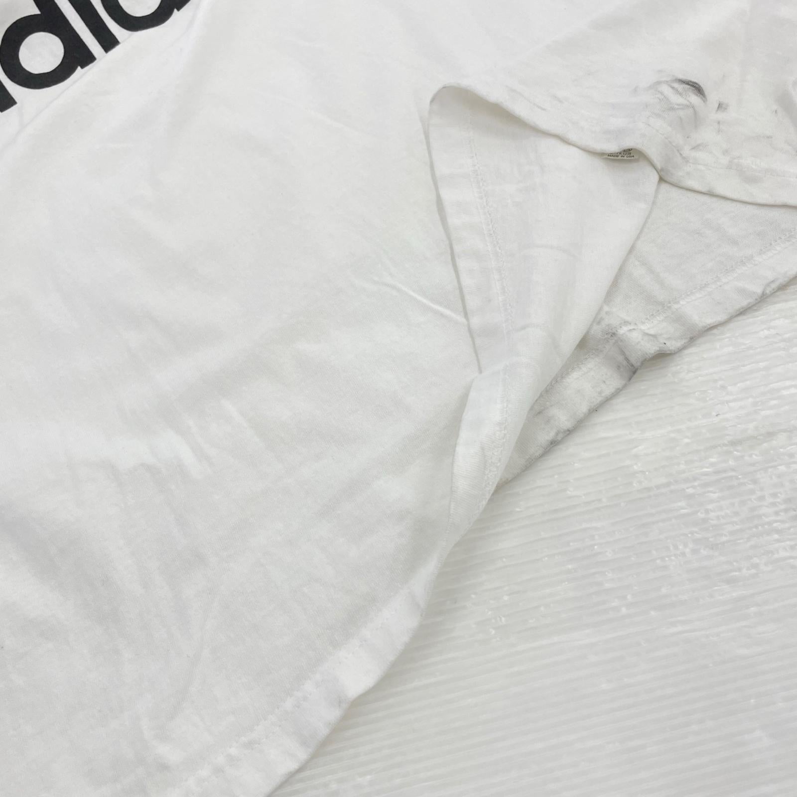 半袖Tシャツ トレフォイルロゴ 白 USA製 (L) L ホワイト