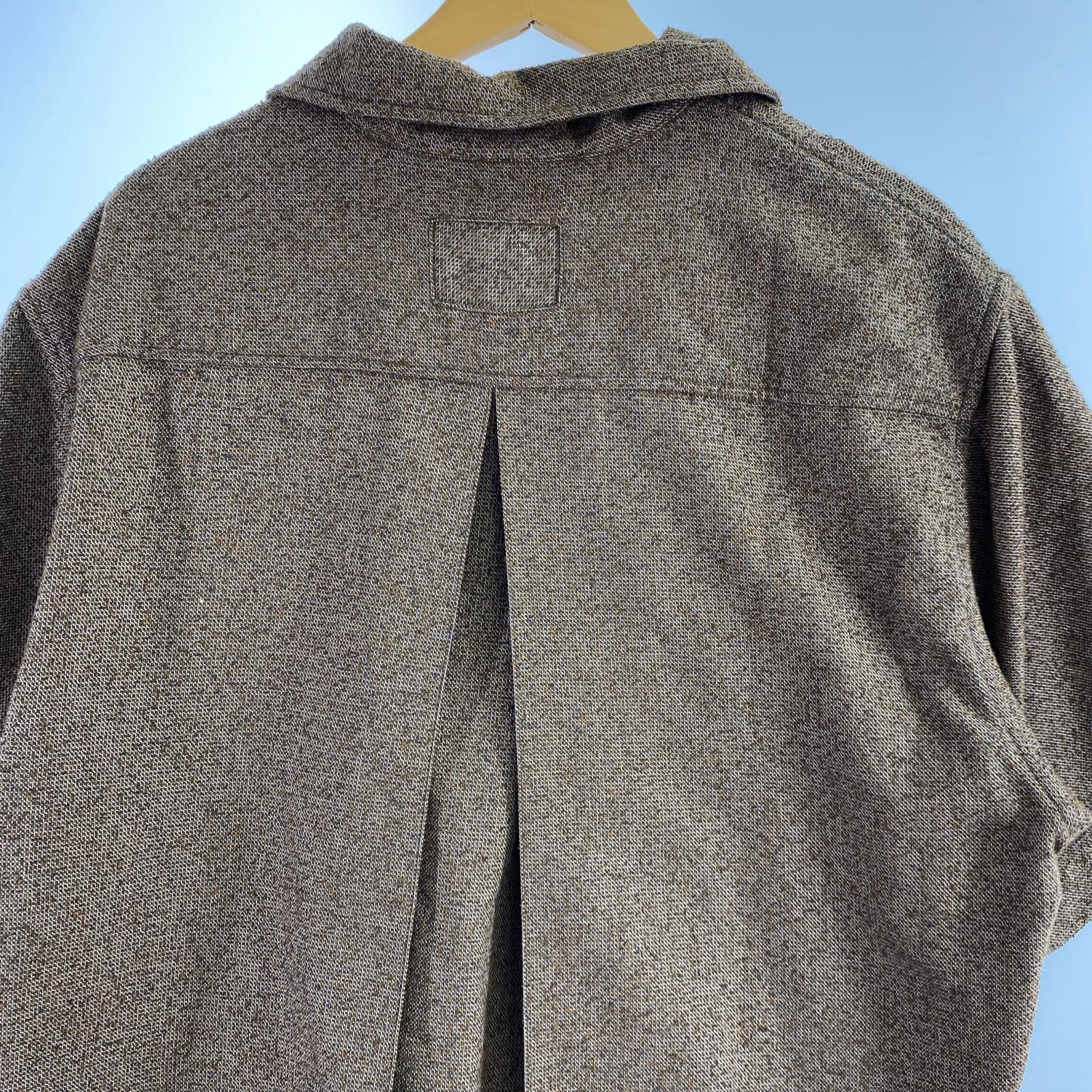 ジャケット NULLUS 25SS クロスデザインハーフスリーブシャツ 1 茶 1 ブラウン