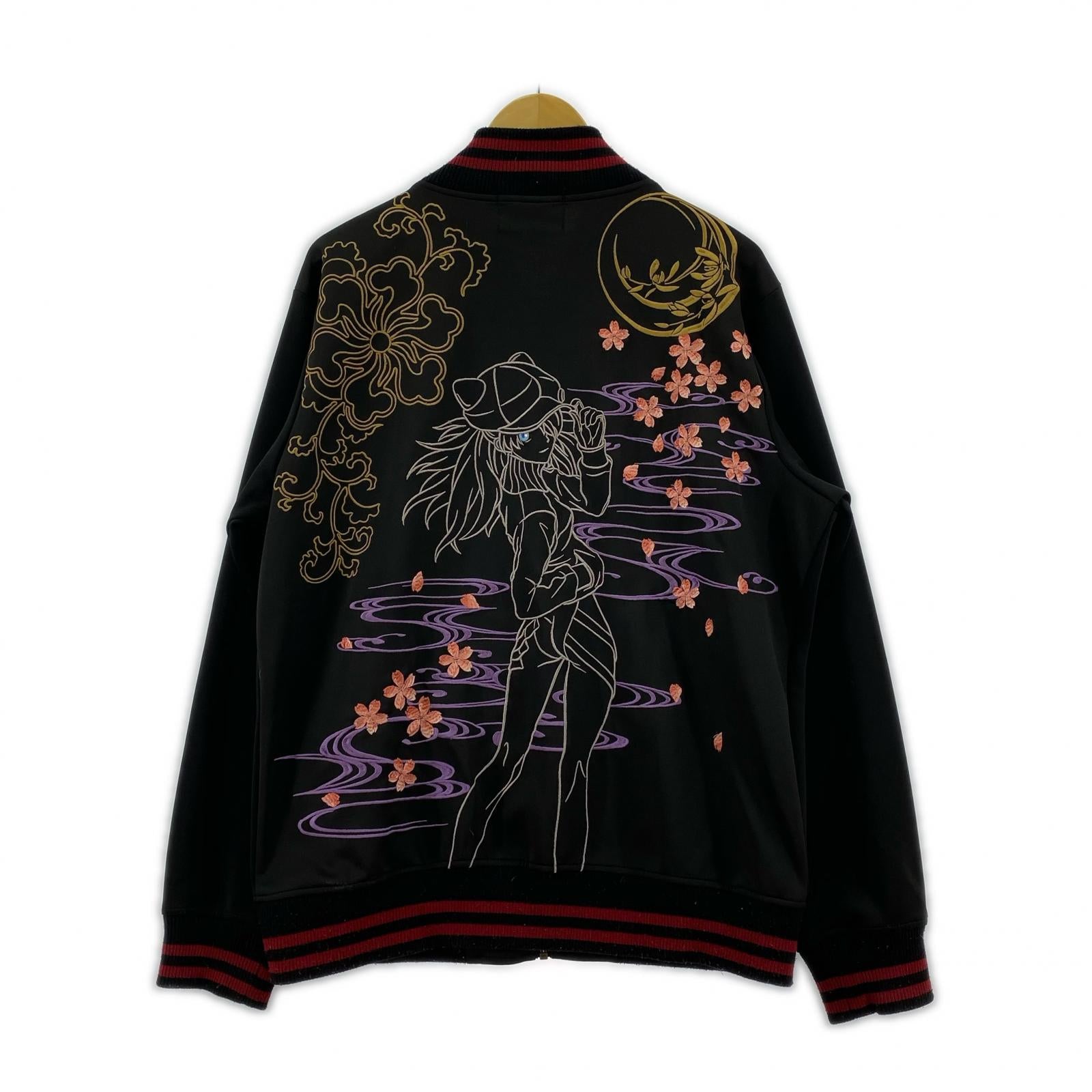 ジャケット 錦 BRAND×EVANGELION エヴァンゲリオン 流水アスカ 刺繍スカジャン XL ブラック ブラック