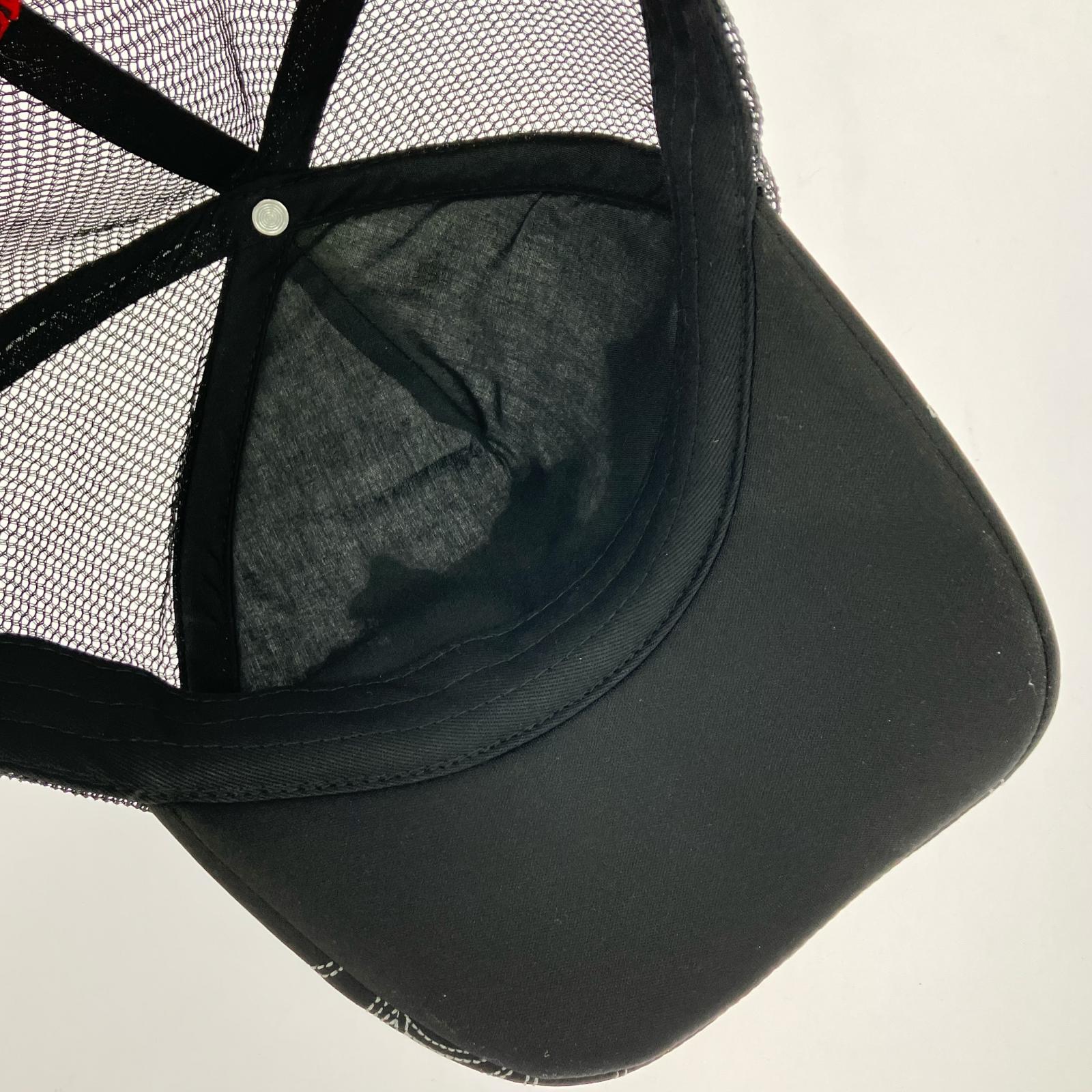 キャップ Spdier Web Cross Leather Patch Mesh Cap
