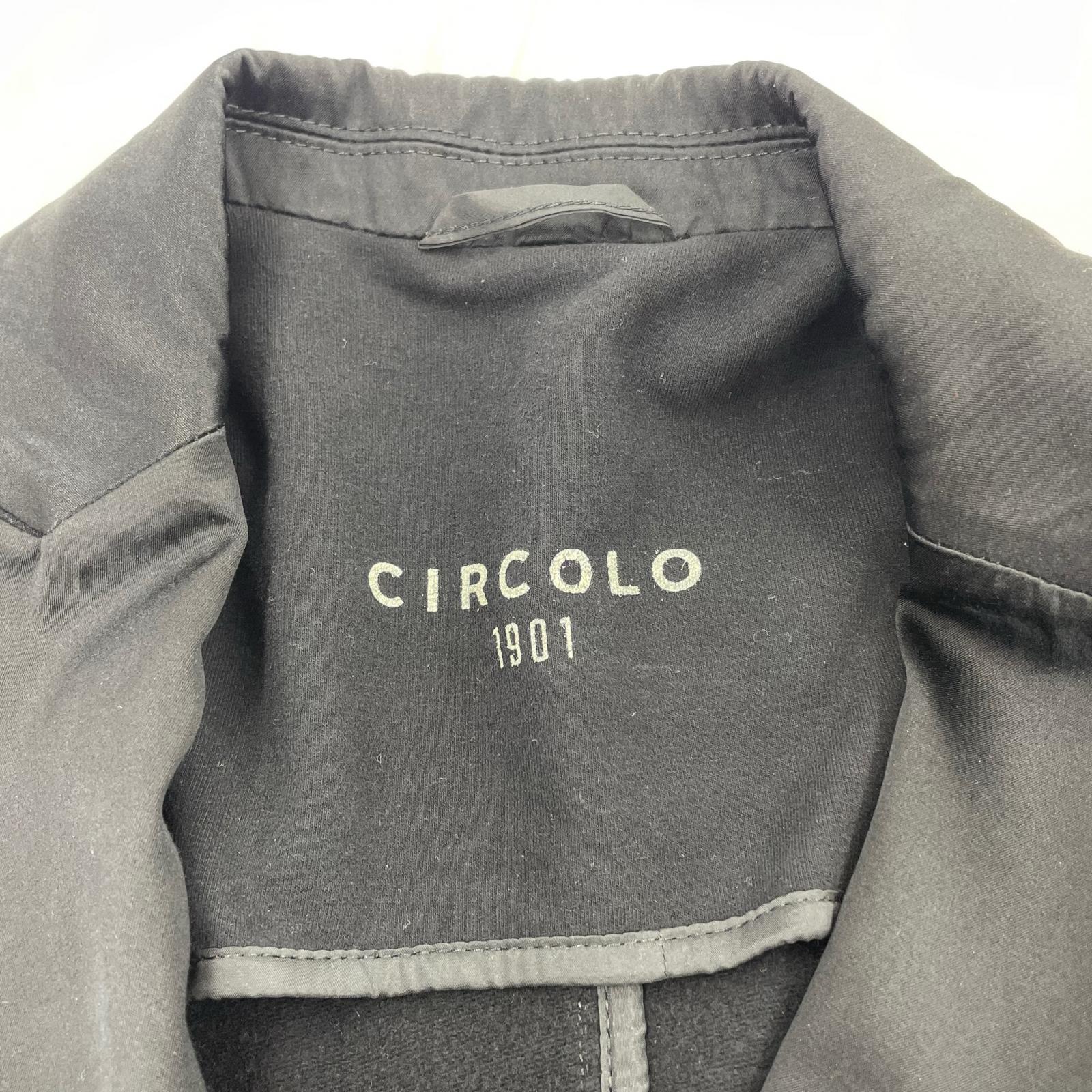 テーラードジャケット CIRCOLO 1901 コットンジャージスモーキングジャケット ブラック