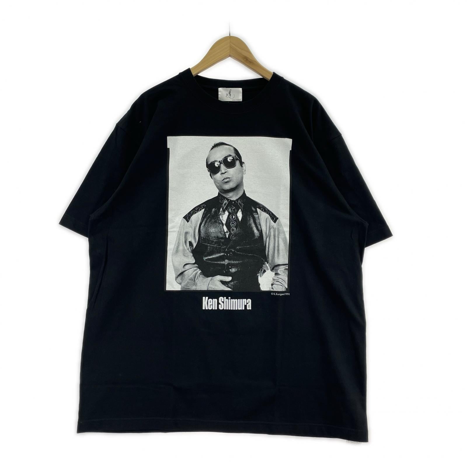 半袖Tシャツ ×志村けん プリントカットソー M 黒 ブラック