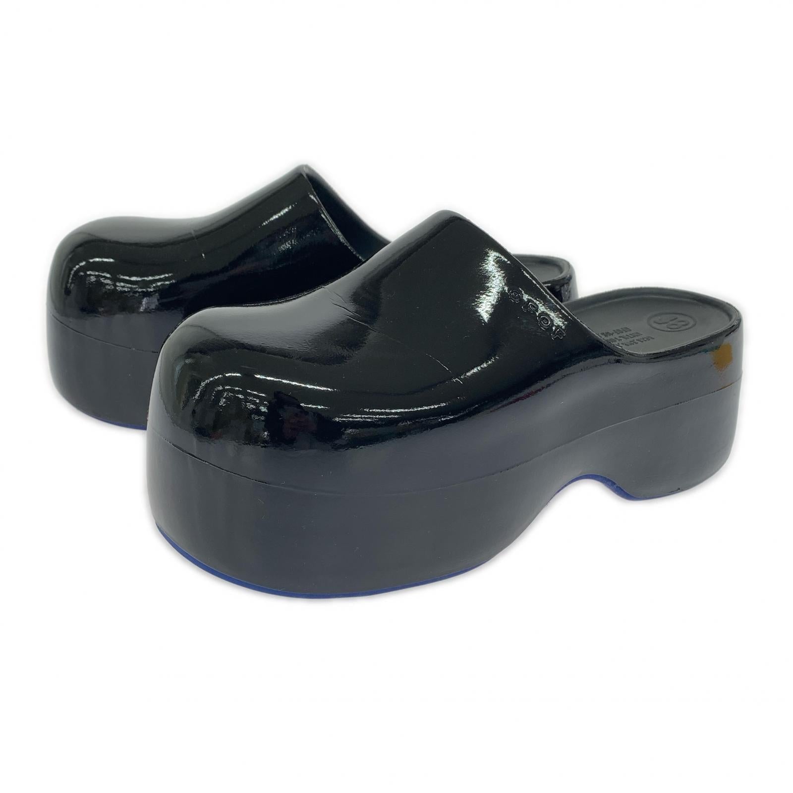 シューズ GLOSSY BLK ミュール BLK ブラック