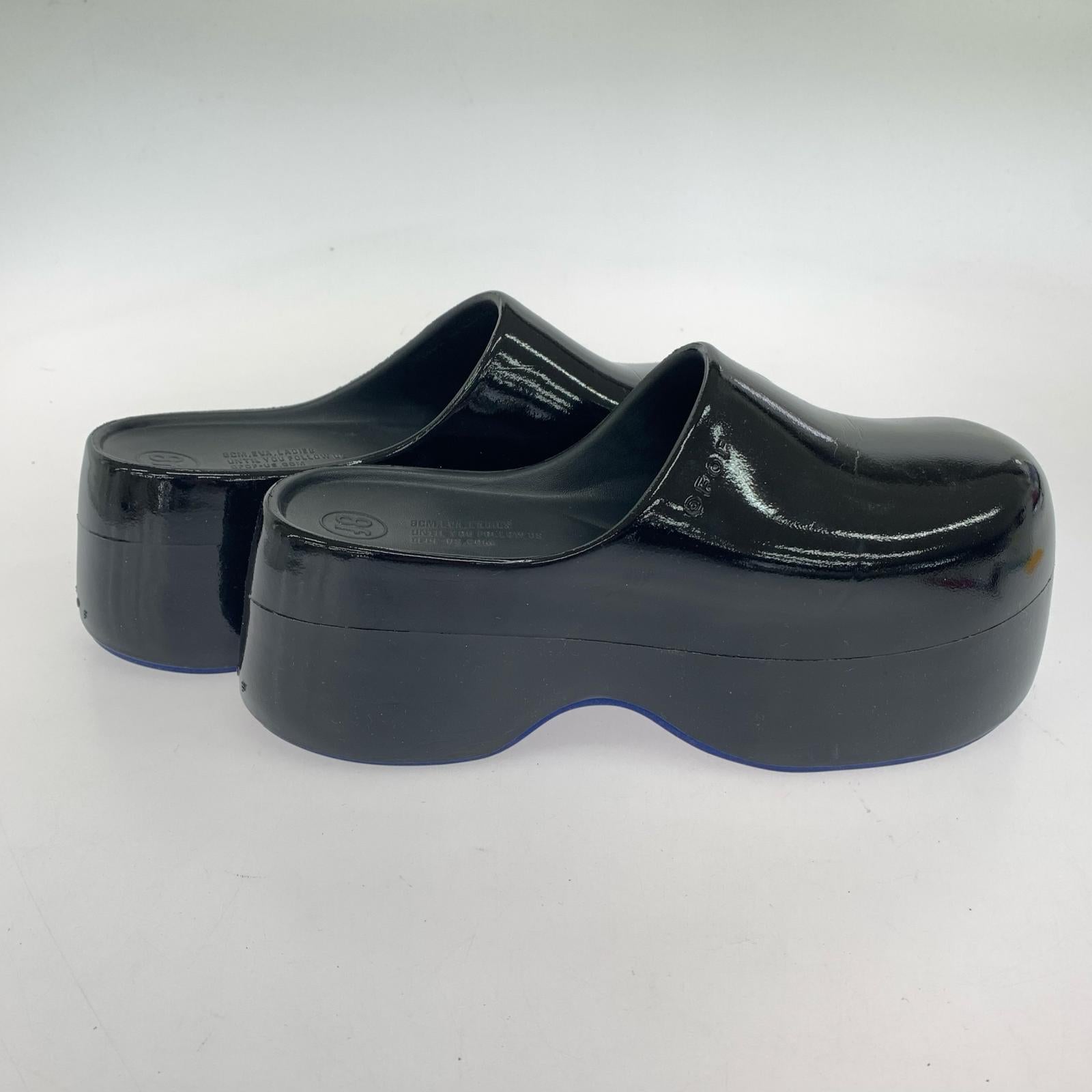 シューズ GLOSSY BLK ミュール BLK ブラック