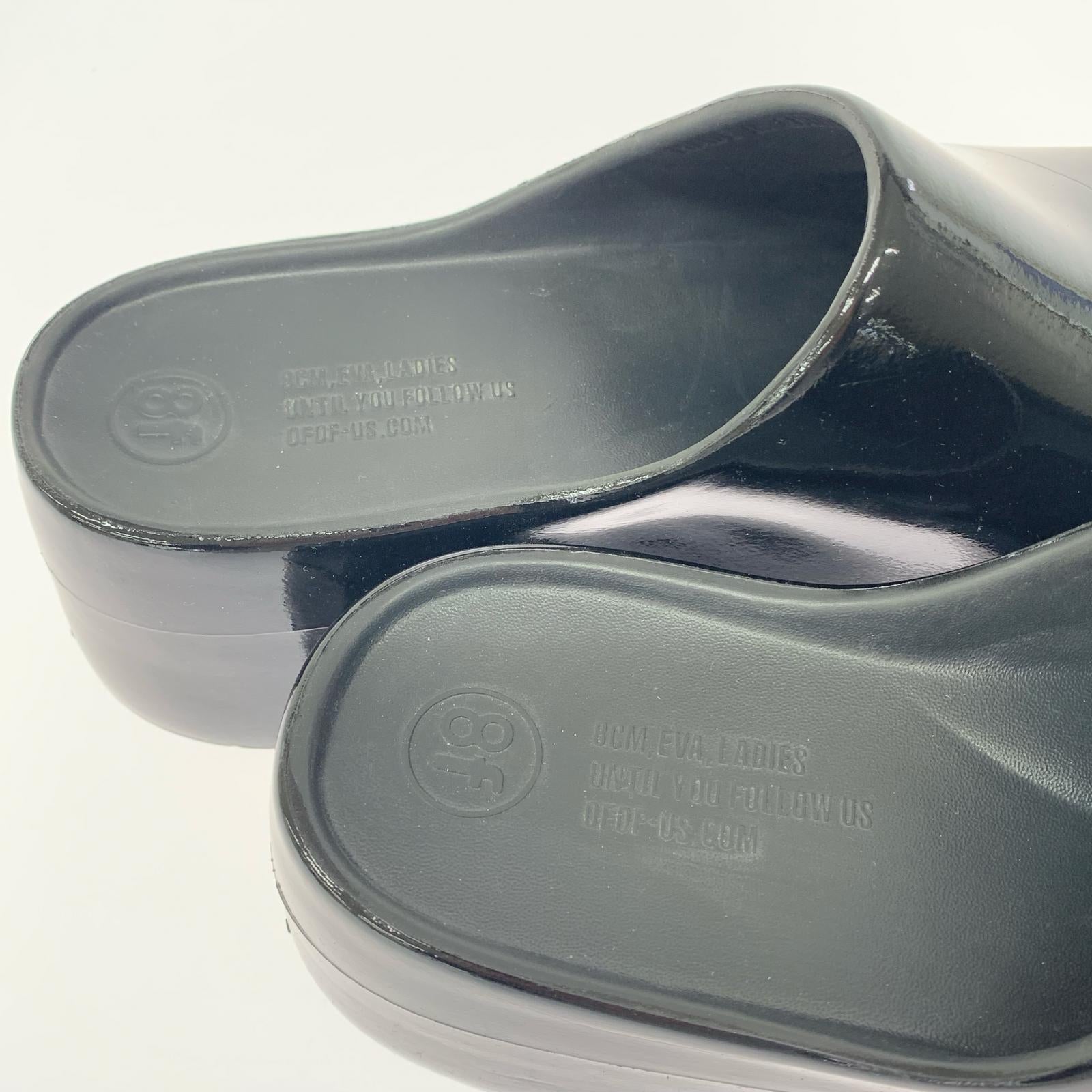 シューズ GLOSSY BLK ミュール BLK ブラック