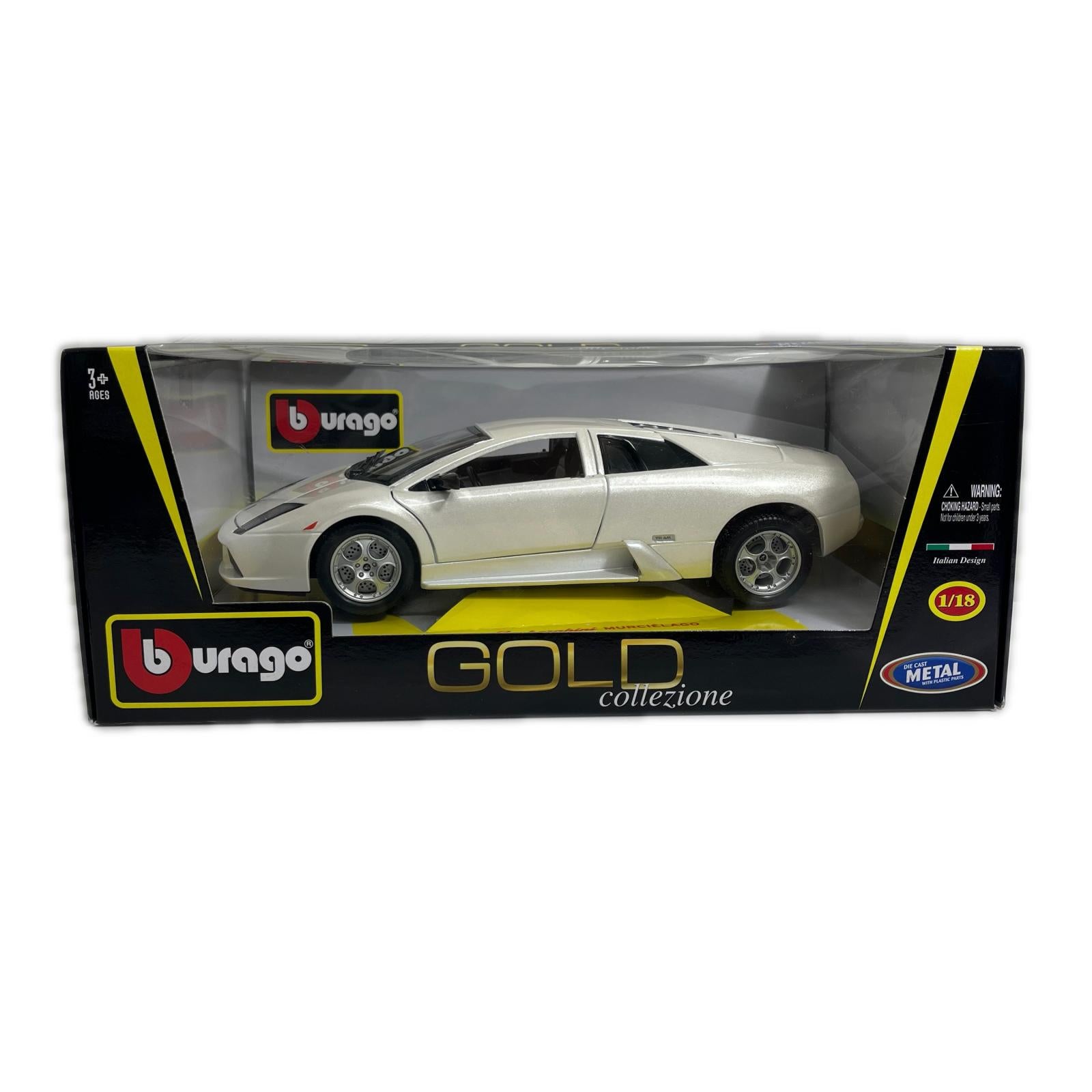 ブラゴ 1/18 ランボルギーニ ムルシエラゴ メタリックホワイト スケールカー
