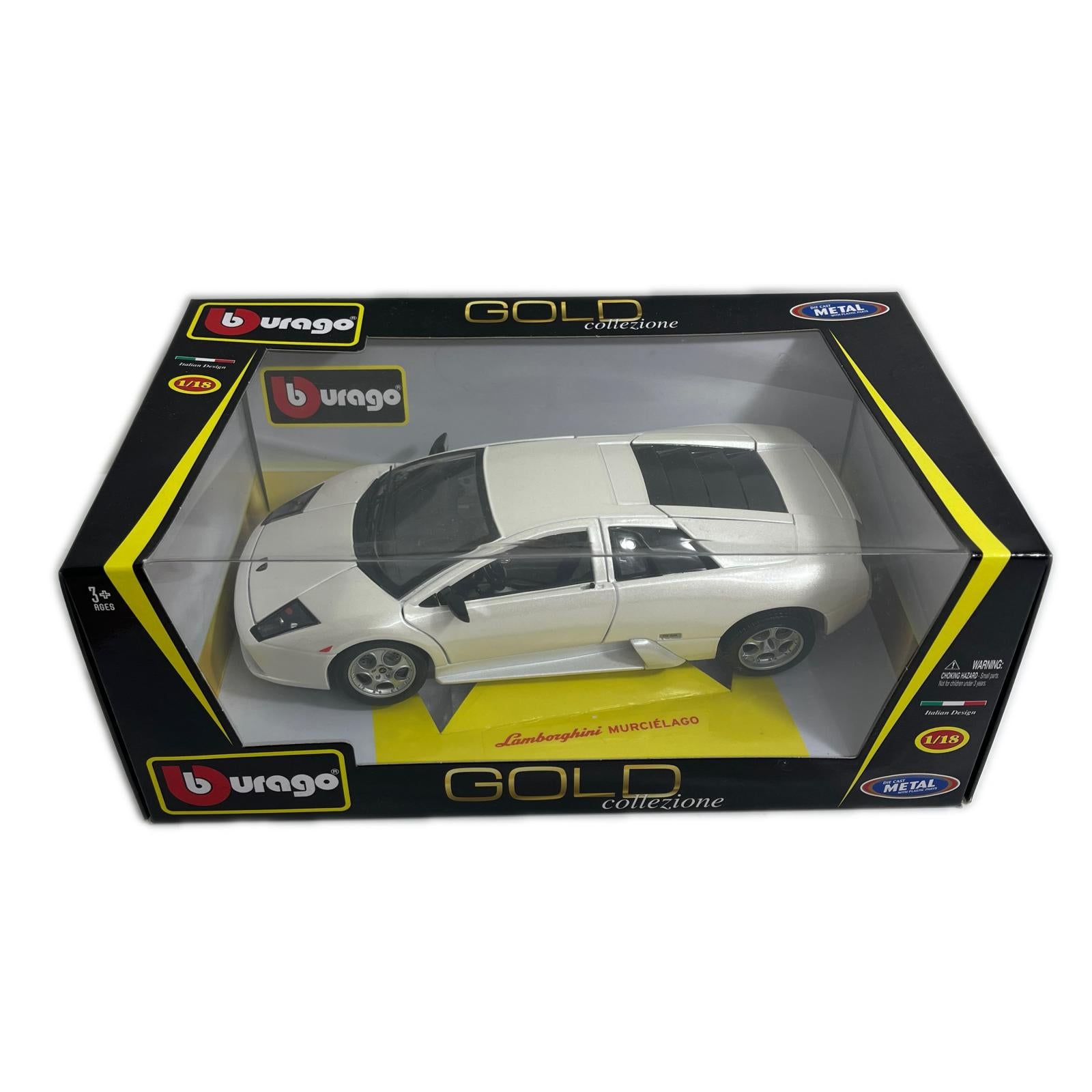 ブラゴ 1/18 ランボルギーニ ムルシエラゴ メタリックホワイト スケールカー