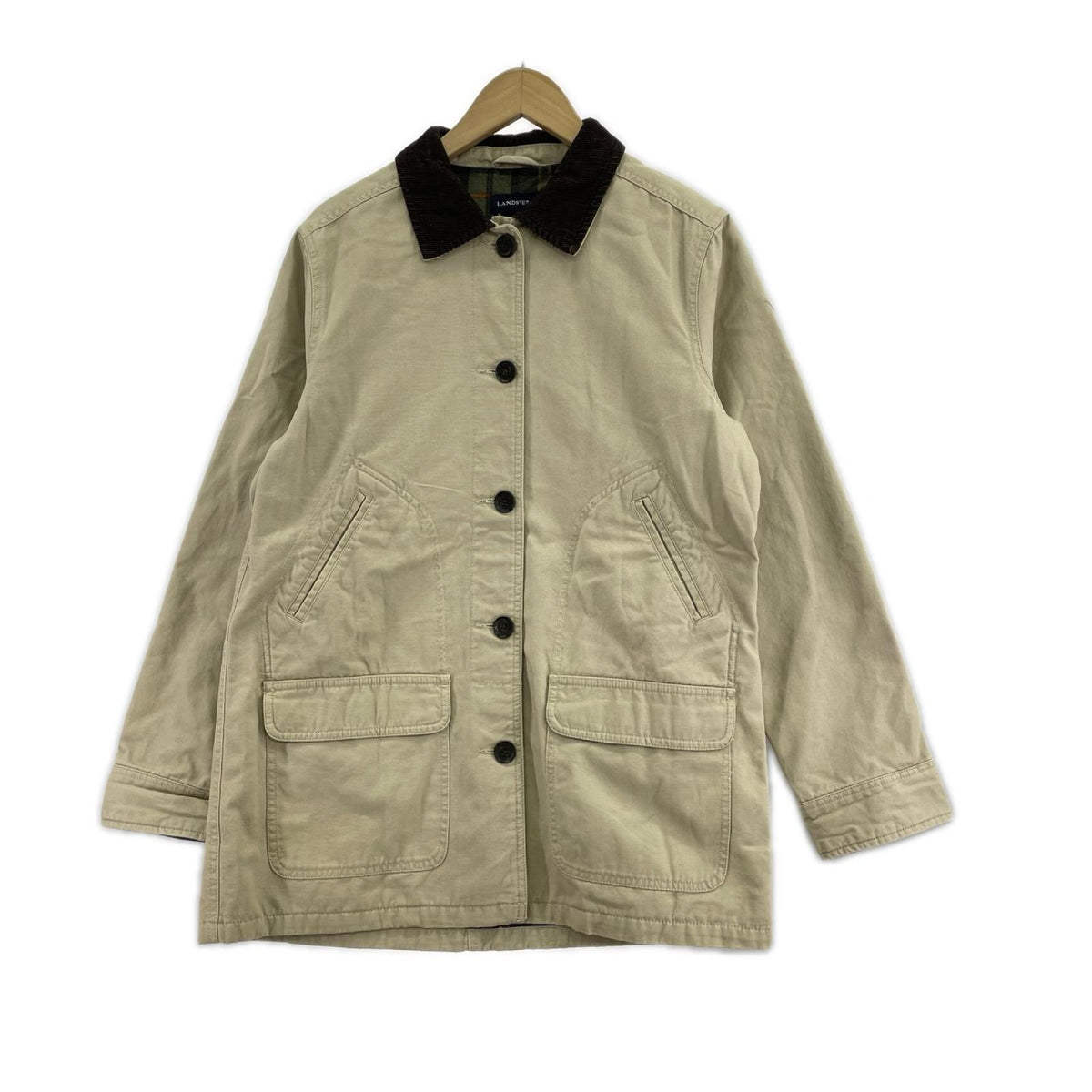 ジャケット LANDS'END ハンティングジャケット S S ベージュ