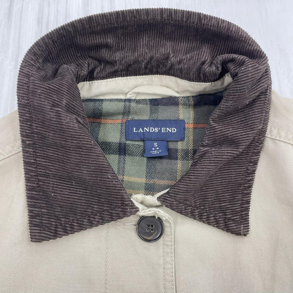 ジャケット LANDS'END ハンティングジャケット S S ベージュ