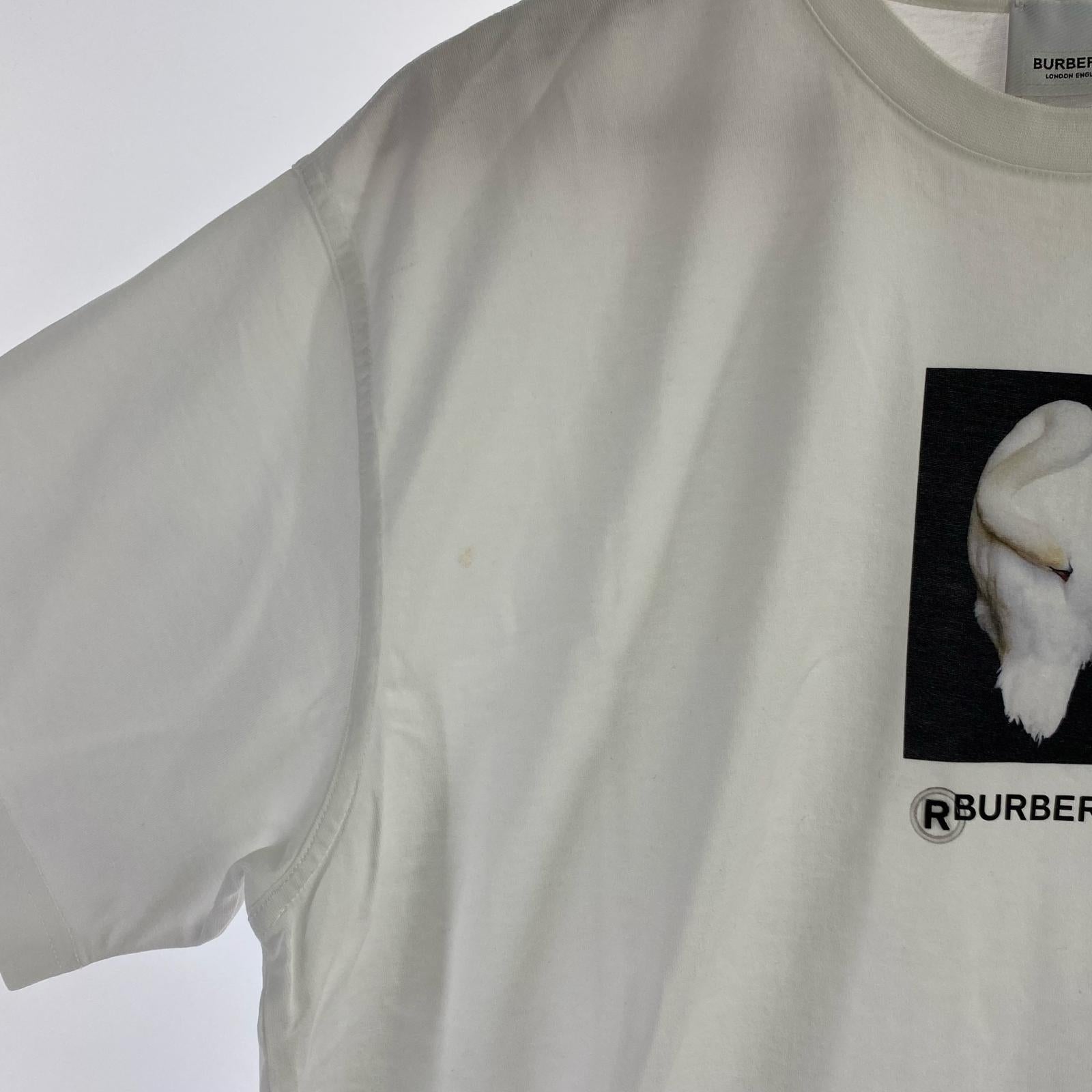 半袖Tシャツ BURBERRY スワンロゴ S ホワイト S ホワイト
