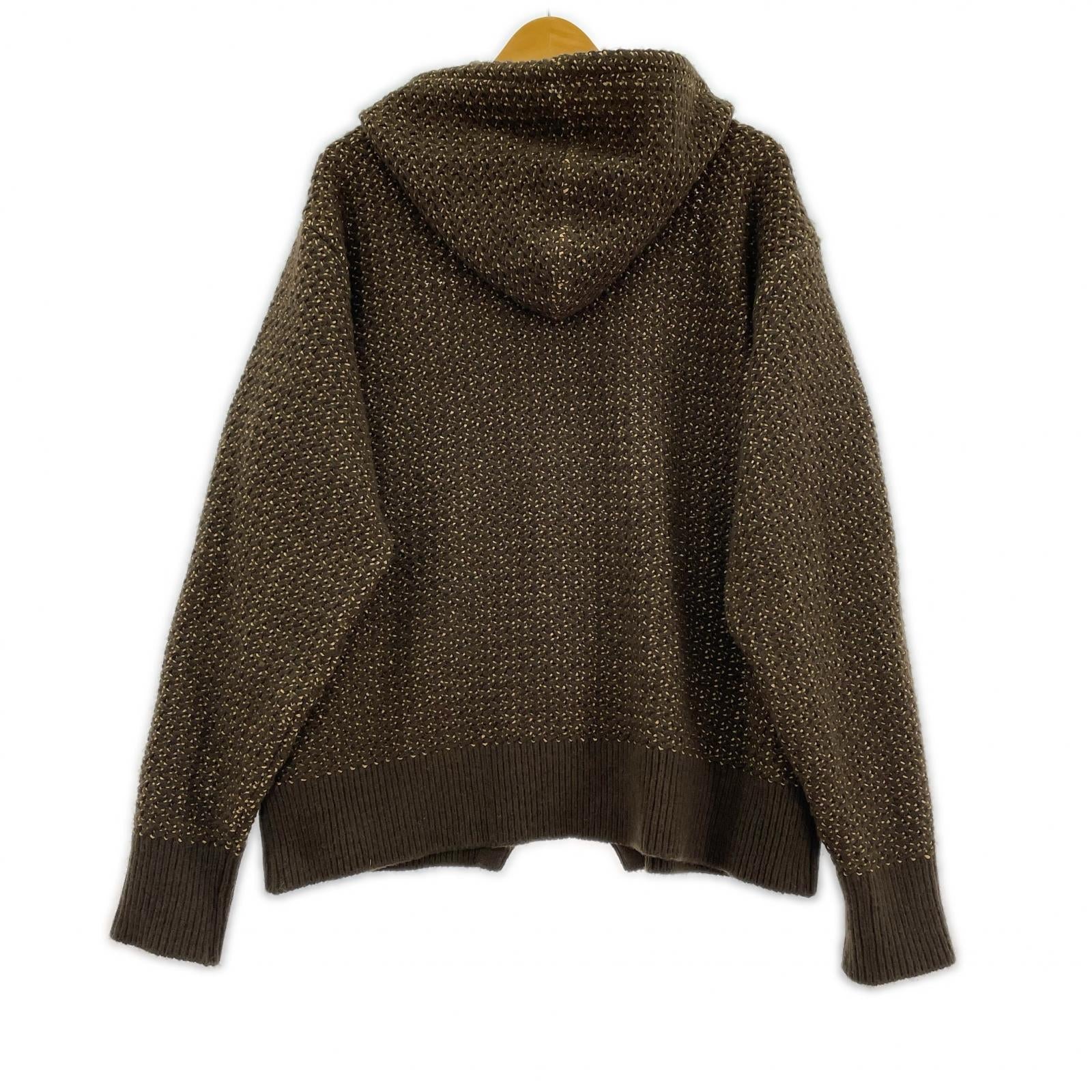 パーカー STEAF TRIBE WEAVING HOODIE L ブラウン