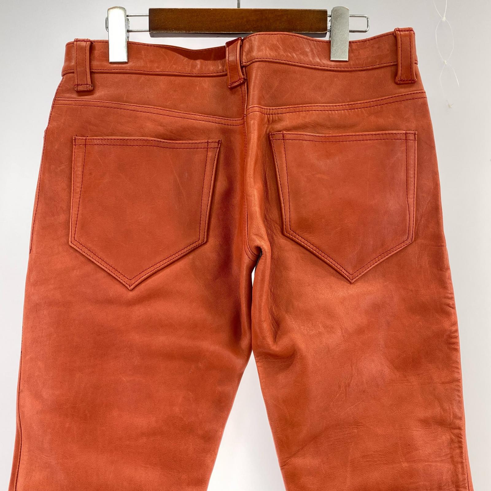 パンツ レザー パンツ (32) 赤 29 レッド