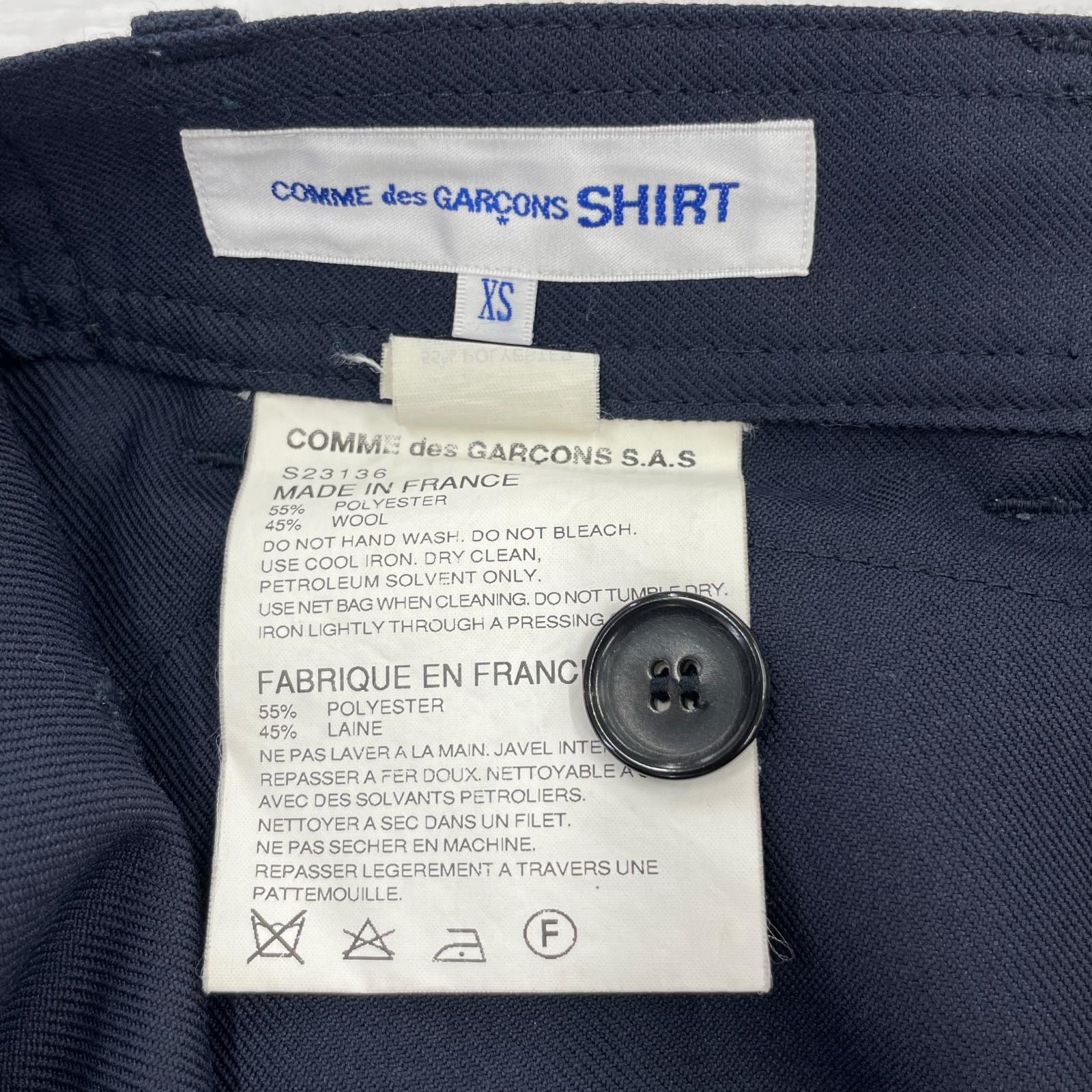 パンツ COMME des GARCONS SHIRT 3Dポケットパンツ W35 ネイビー ネイビー