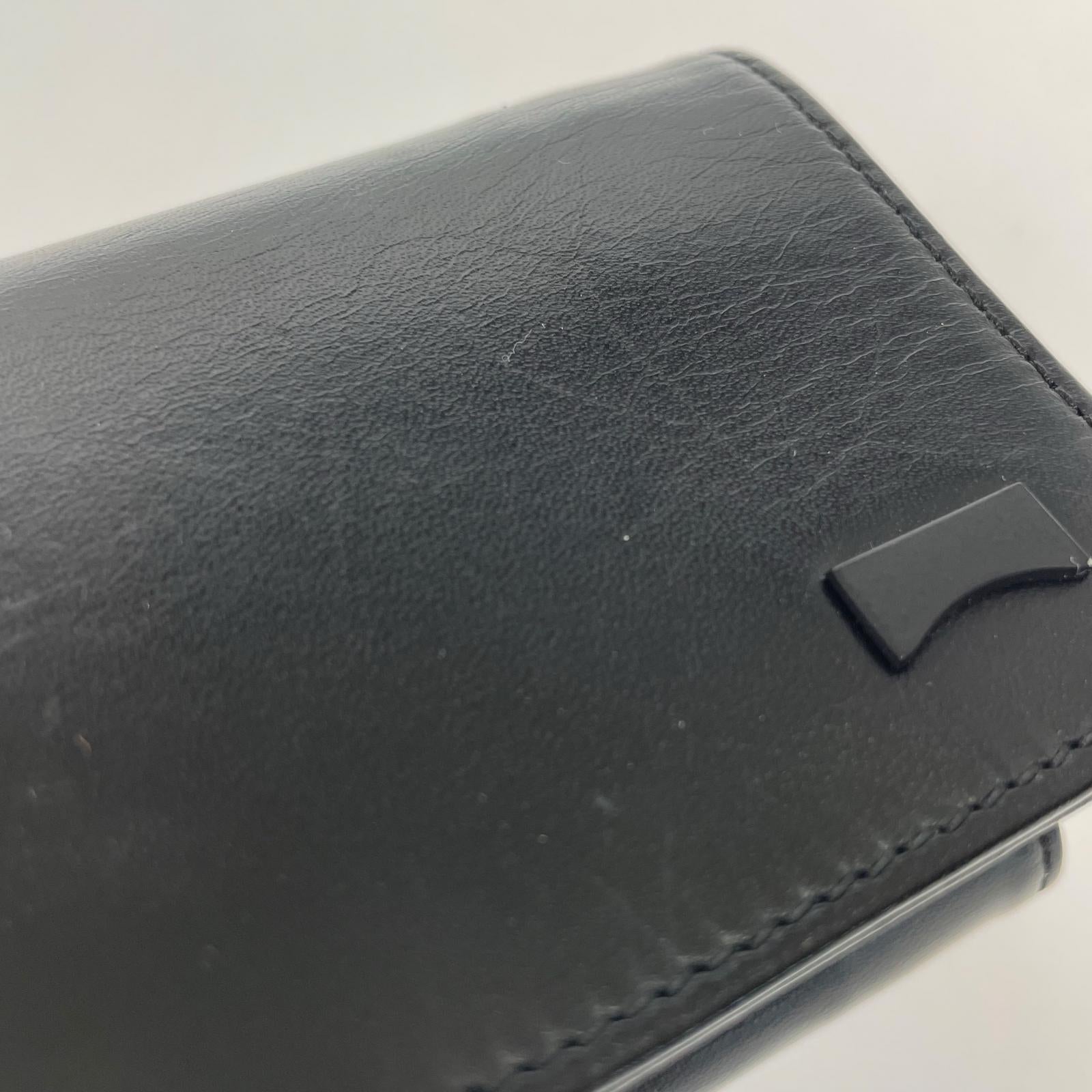 コンパクトウォレット 三つ折り財布 ブラック