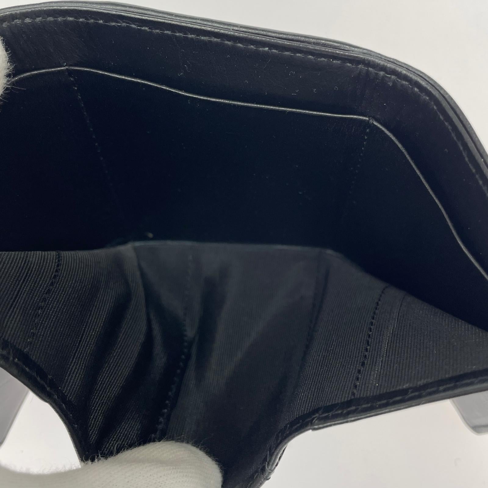 コンパクトウォレット 三つ折り財布 ブラック