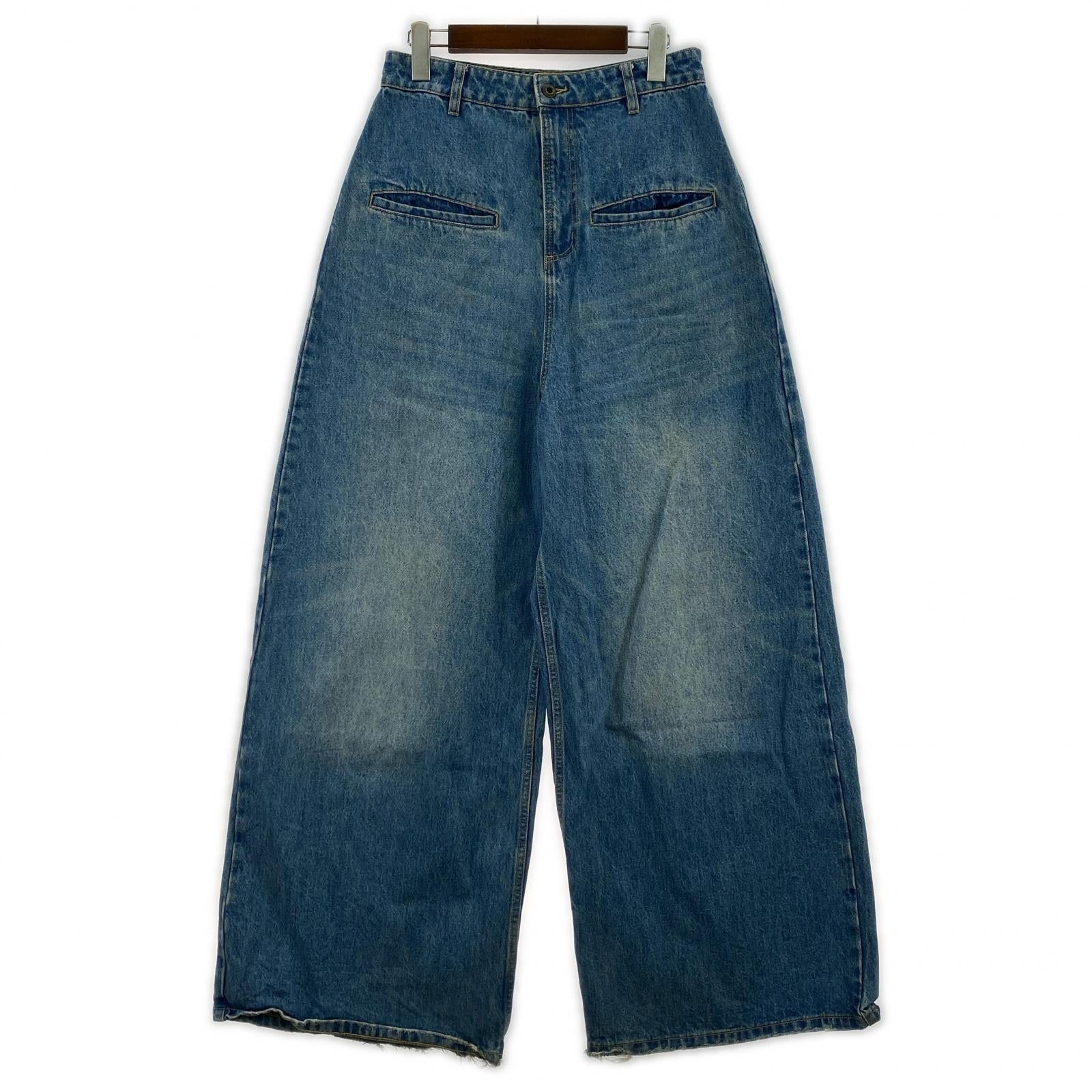 デニムパンツ Fax Copy Express Wide Leg Denim M ブルー