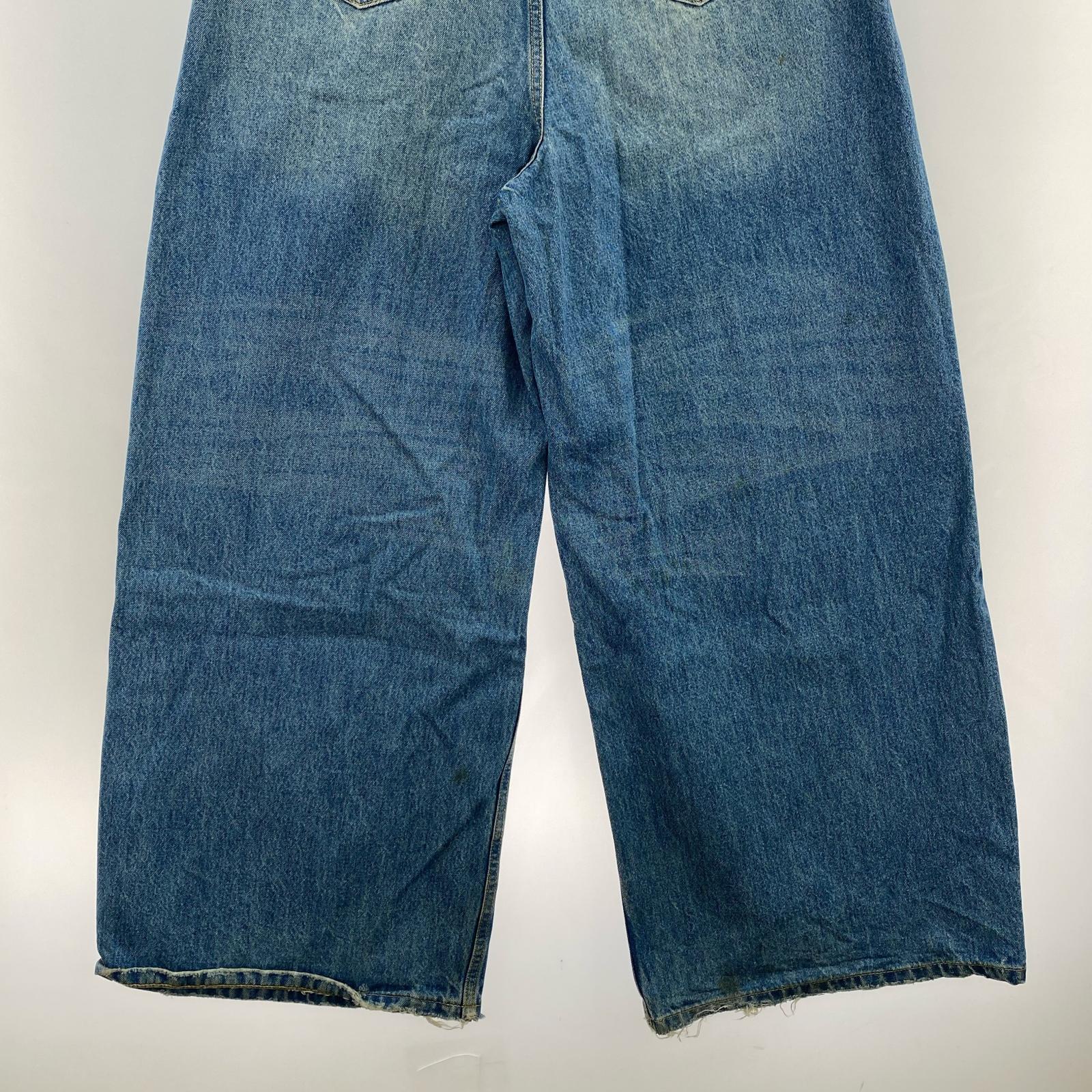 デニムパンツ Fax Copy Express Wide Leg Denim M ブルー
