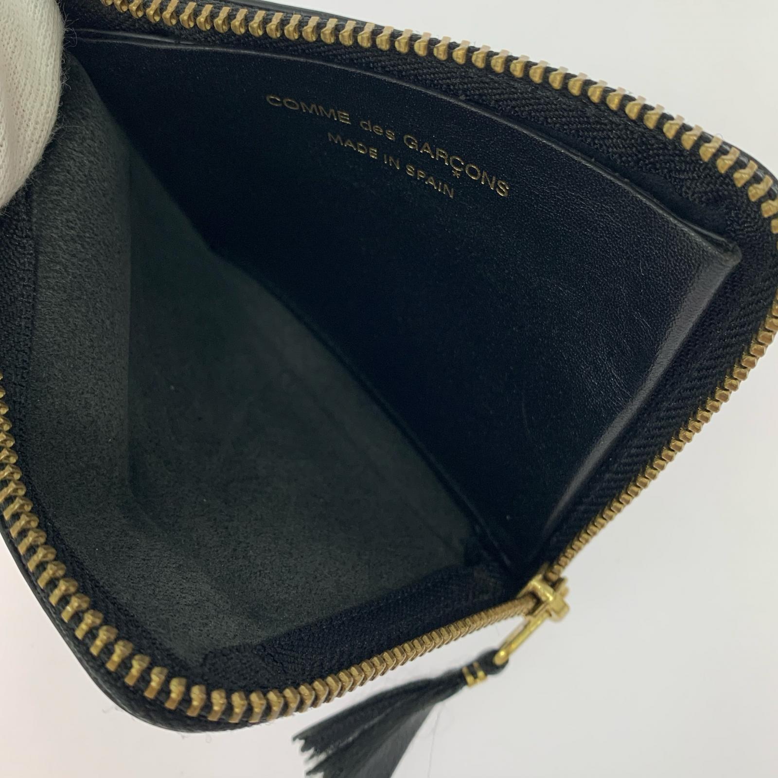 コインケース COMME des GARCONS ラウンド ジップ コンパクトウォレット ブラック ブラック