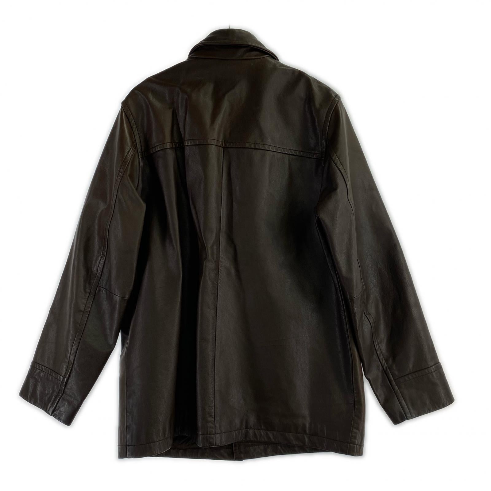 レザージャケット 00S OLD GAP 牛革レザーコート 茶 (S) S ブラウン