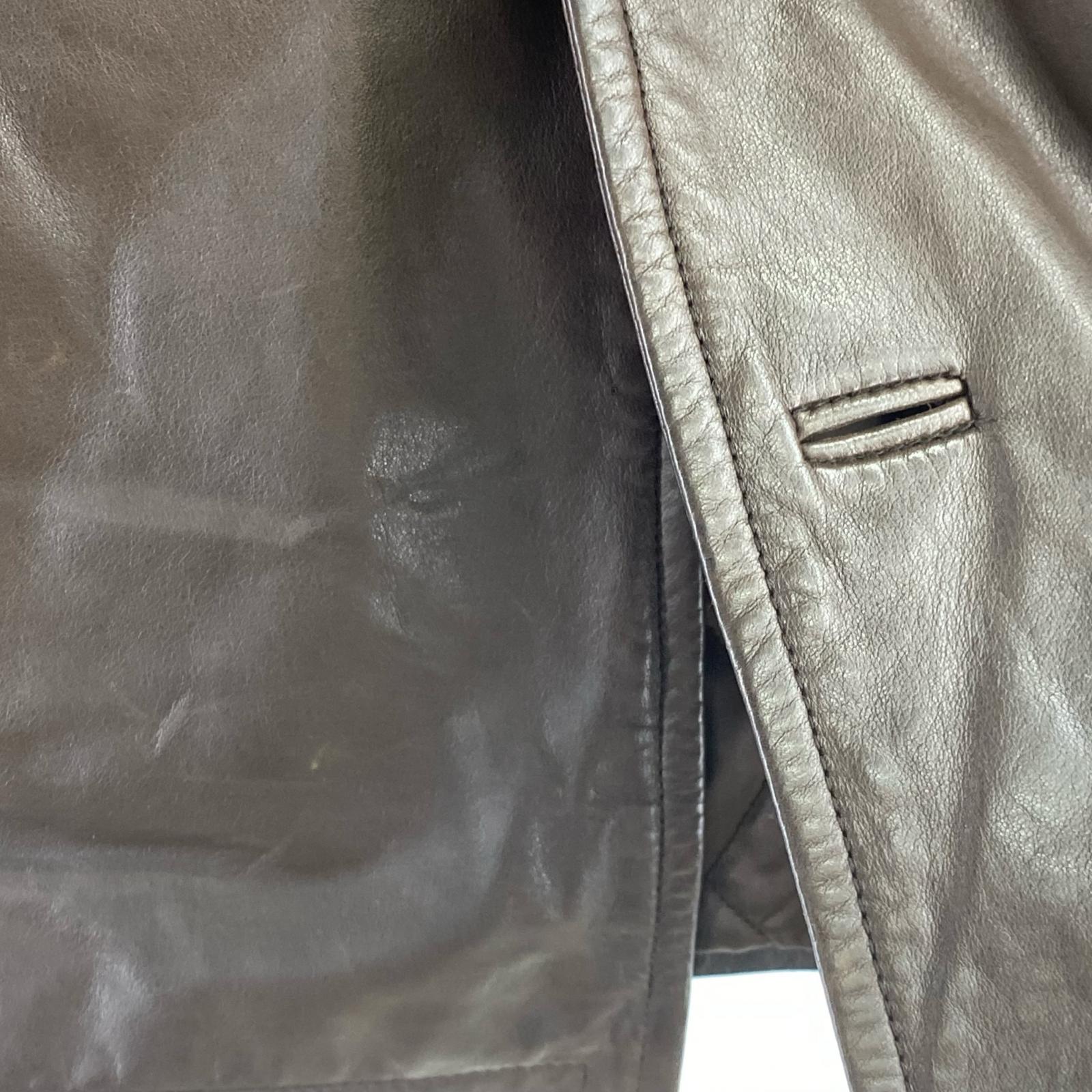 レザージャケット 00S OLD GAP 牛革レザーコート 茶 (S) S ブラウン