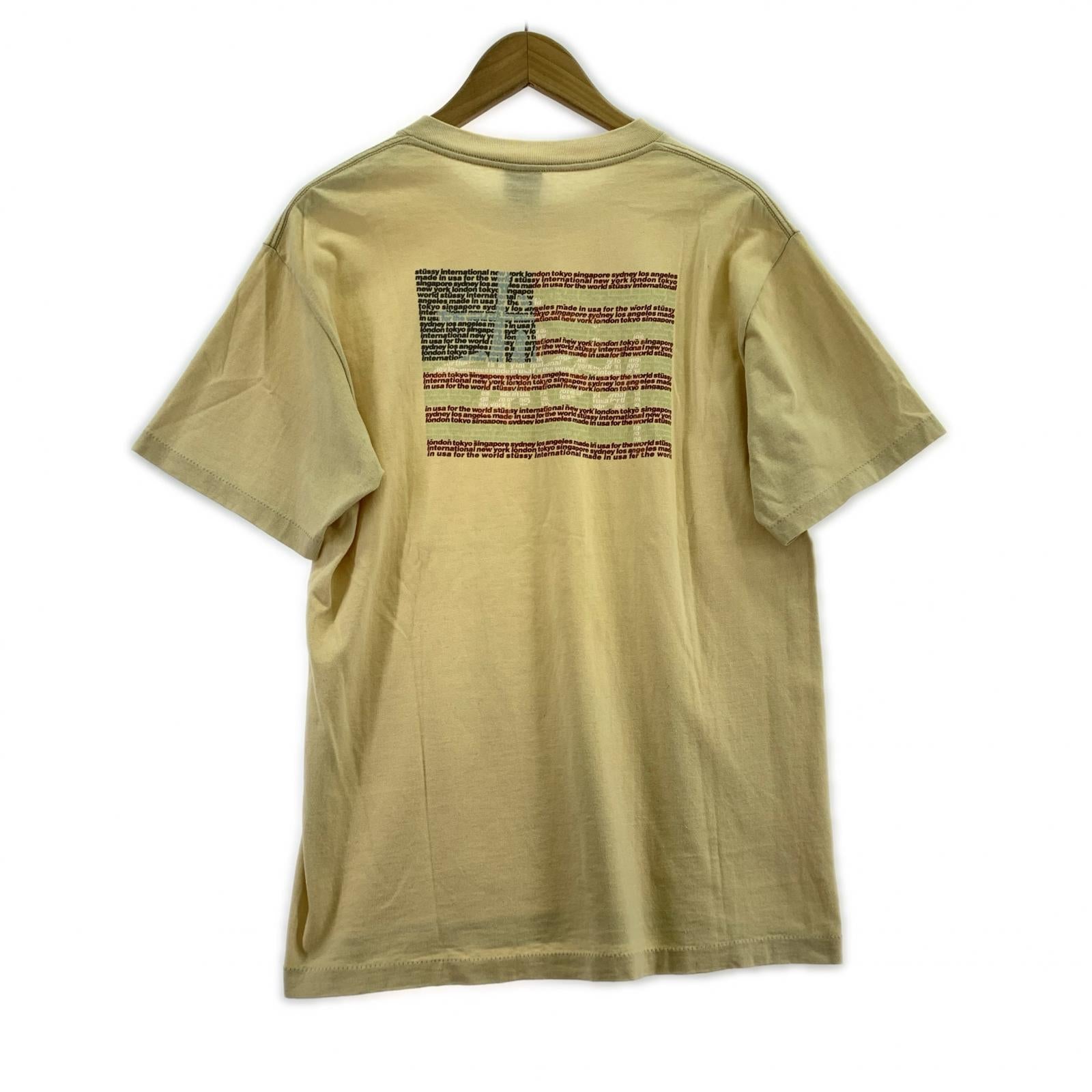 半袖Tシャツ 紺タグ 90s プリント TEE(M)イエロー M イエロー
