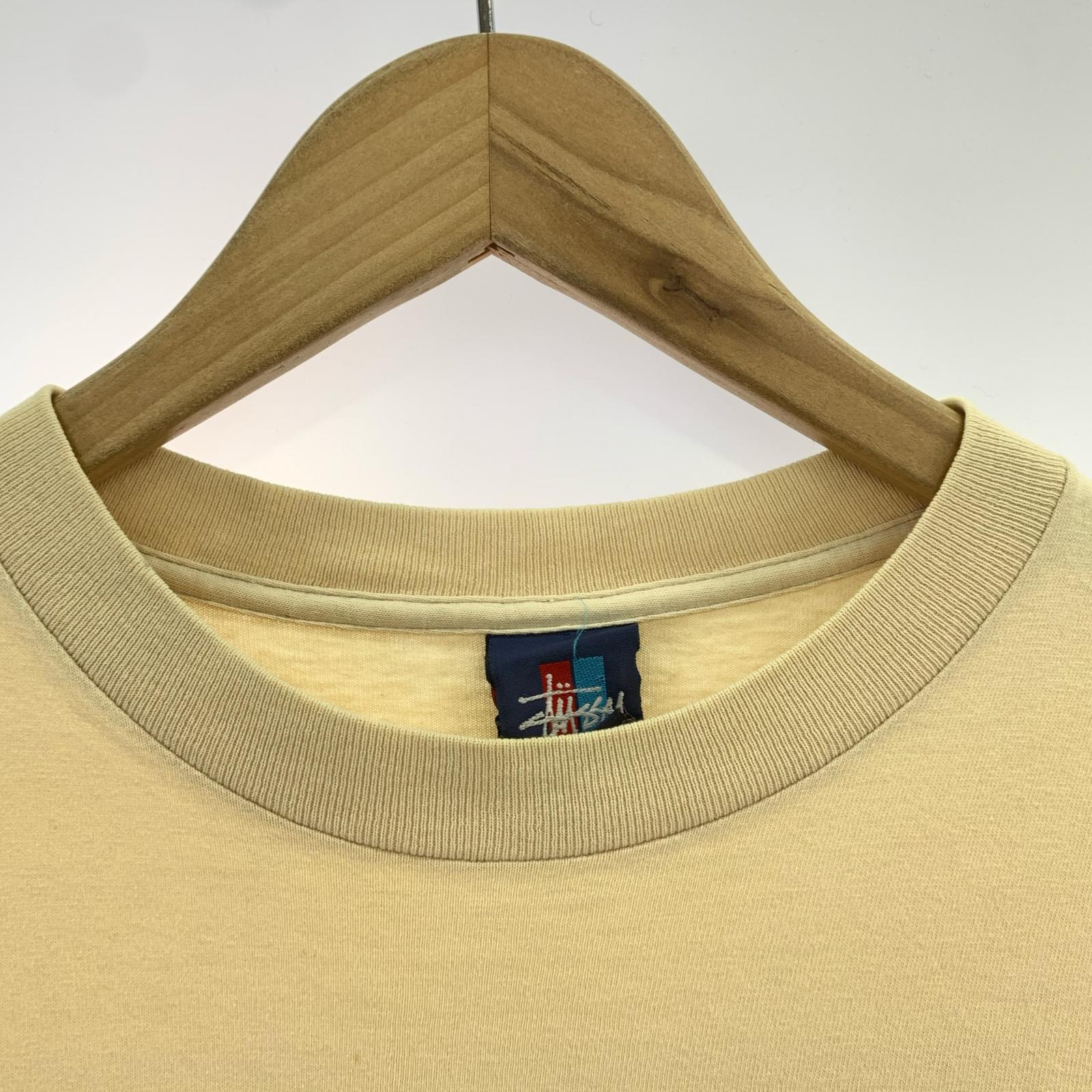 半袖Tシャツ 紺タグ 90s プリント TEE(M)イエロー M イエロー
