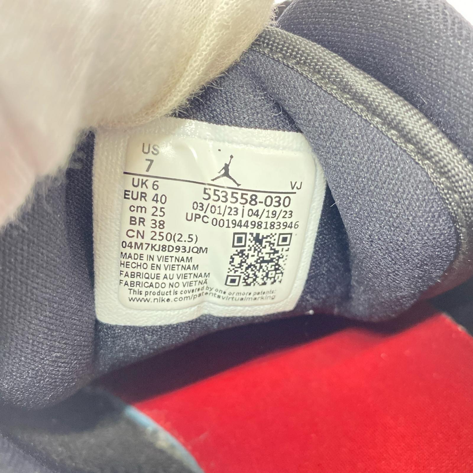 スニーカー AJ1 Low GRY 25.0cm 25cm (US7 UK6 1/2 EU40)