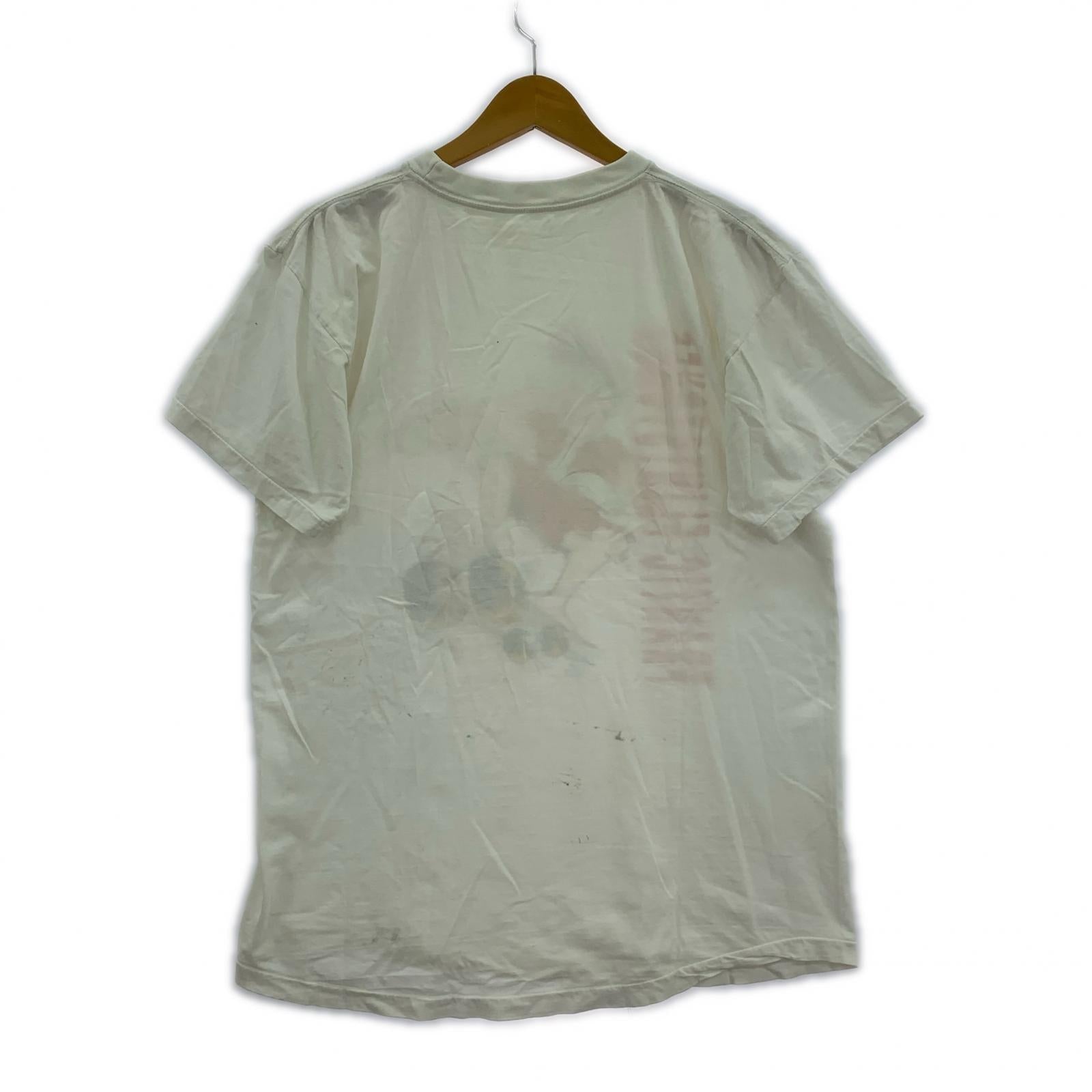 半袖Tシャツ 90s FRANTIC FLINTSTONES サイコビリー バンドT ホワイト