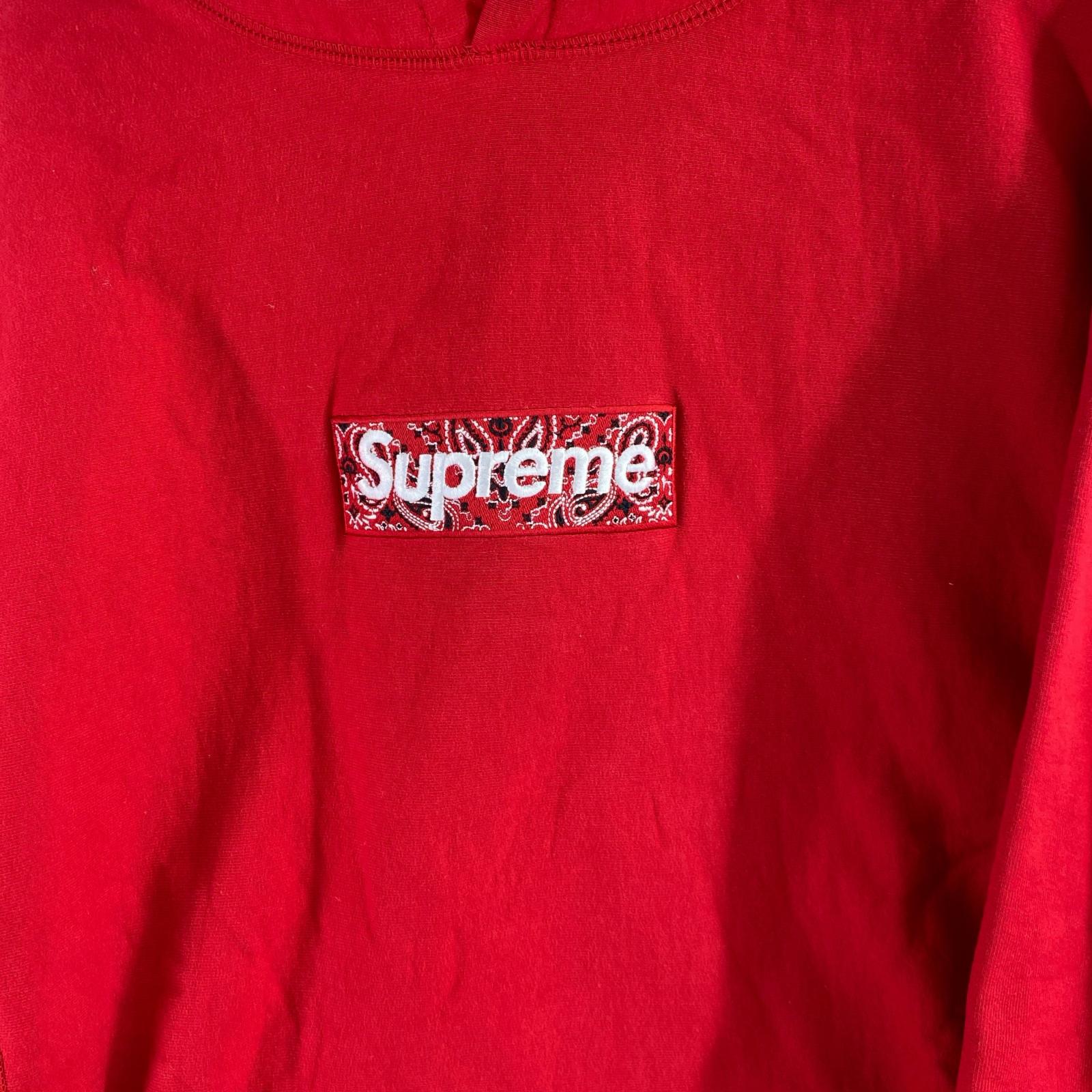 パーカー Supreme 19AW Bandana Box Logo Hooded Sweatshirt XL 赤 レッド