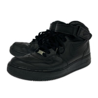 スニーカー NIKE Air Force1 MID 黒 (27.5) 27.5cm (US9 1/2 UK9 EU45) ブラック