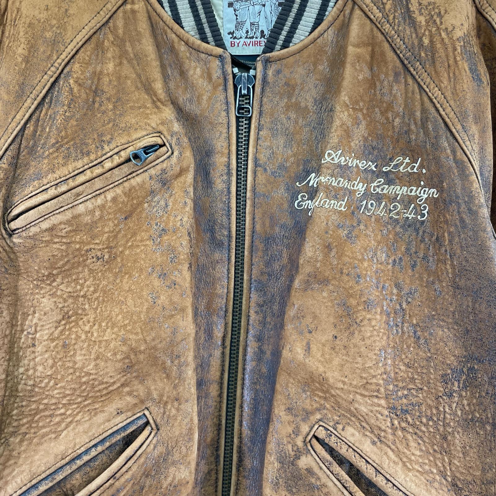 レザージャケット 90s/VARSITY JACKET/Ssize S ブラウン