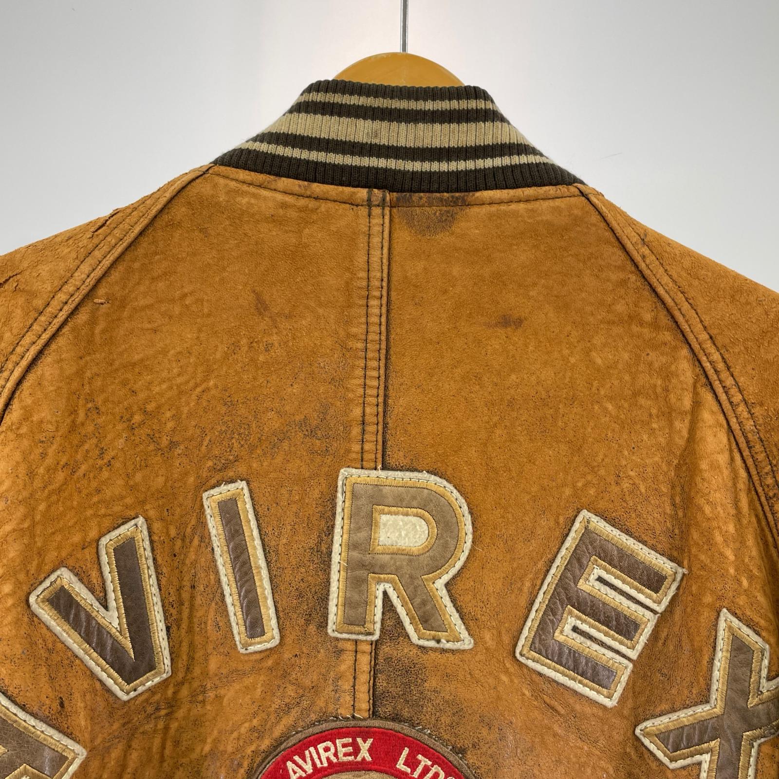 レザージャケット 90s/VARSITY JACKET/Ssize S ブラウン