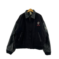 ジャケット 90s WARNER BROS スタジャン BLK XL ブラック