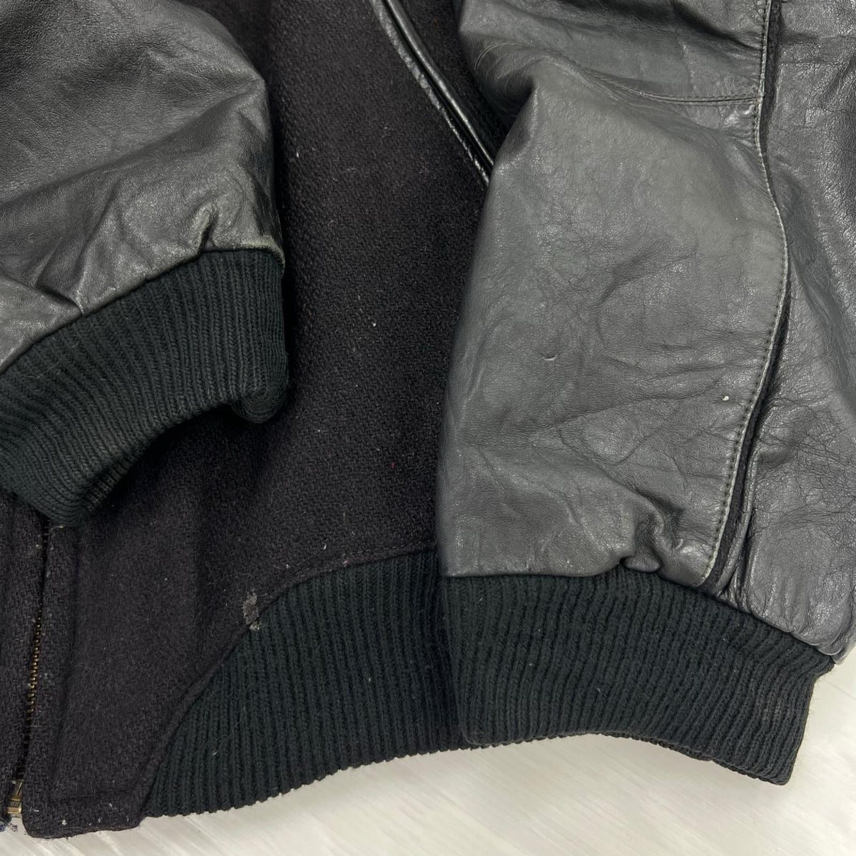 ジャケット 90s WARNER BROS スタジャン BLK XL ブラック