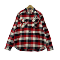 長袖シャツ AAPE チェック ネルシャツ 赤 L L