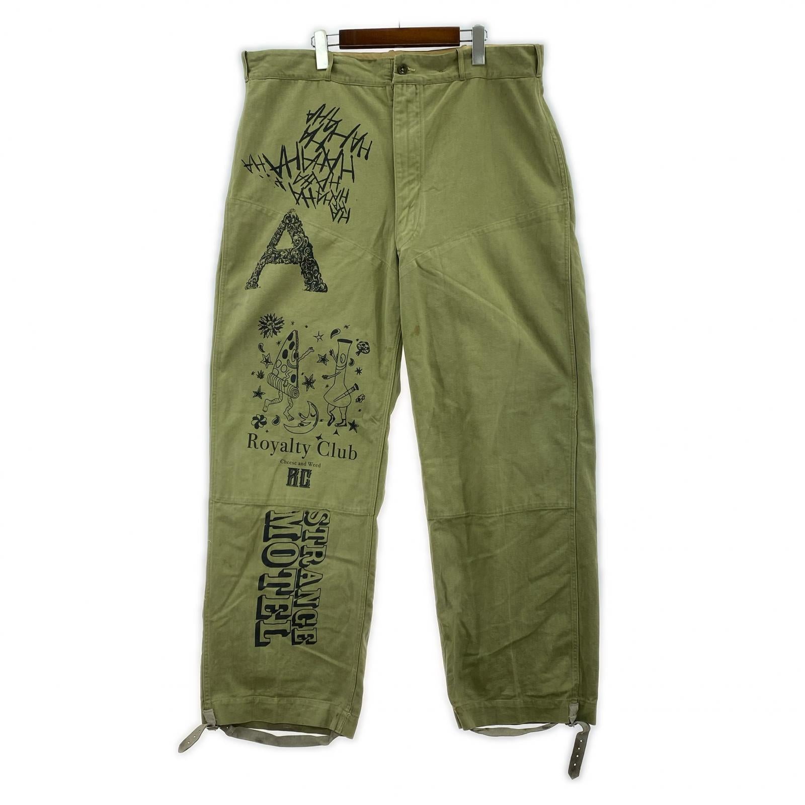 パンツ 50s~60s LIGHTNINGジップ シンチバック メモリアルパンツ グリーン