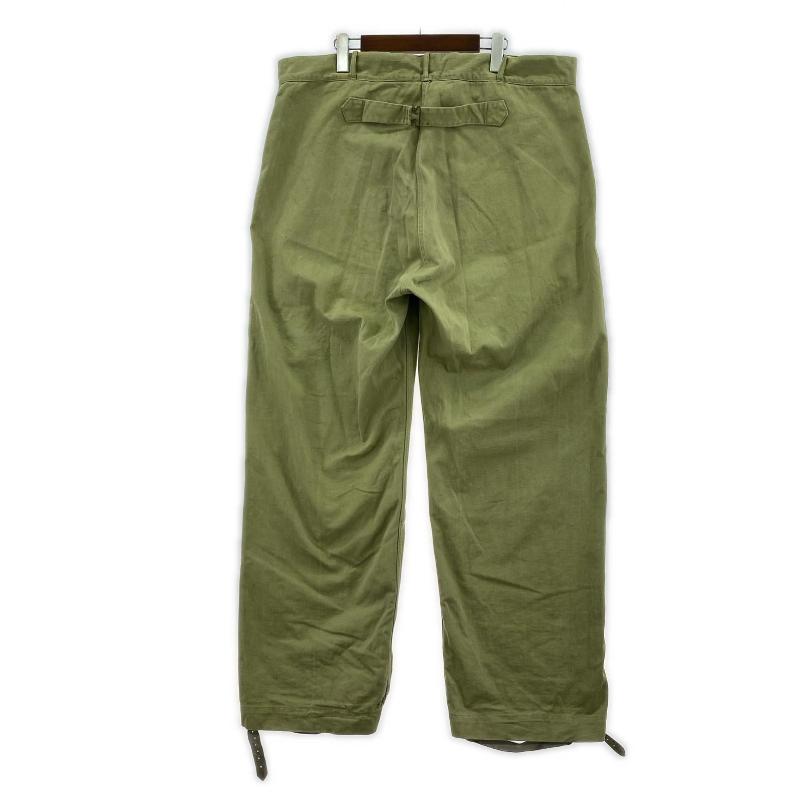 パンツ 50s~60s LIGHTNINGジップ シンチバック メモリアルパンツ グリーン